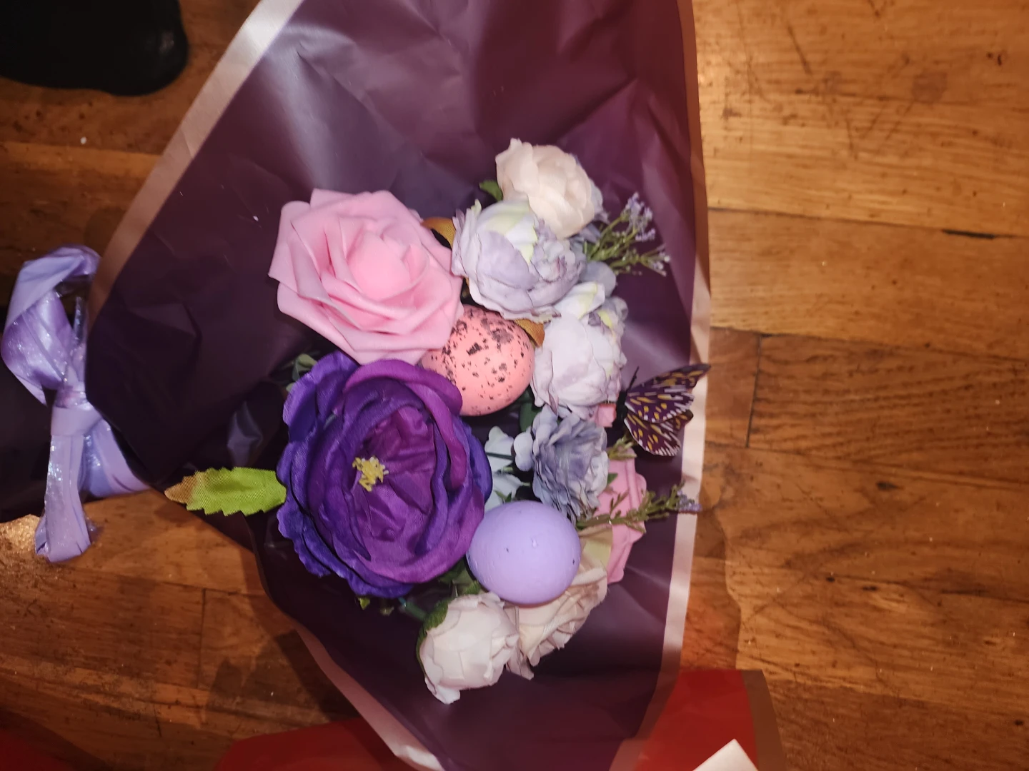 Artificial Flower Bouquet with Decorative Eggs - photo 2