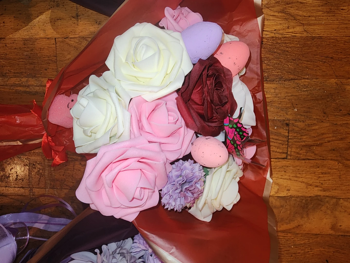 Artificial Flower Bouquet with Decorative Eggs - photo 4