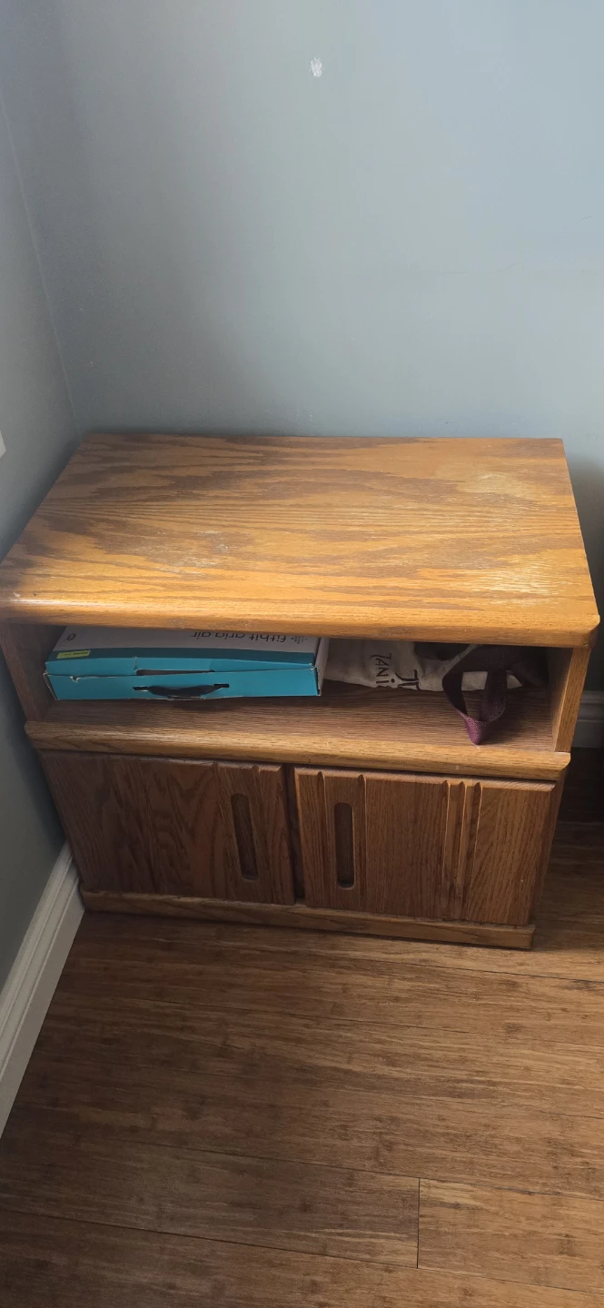 Wooden Side Table with Cabinet - photo 3