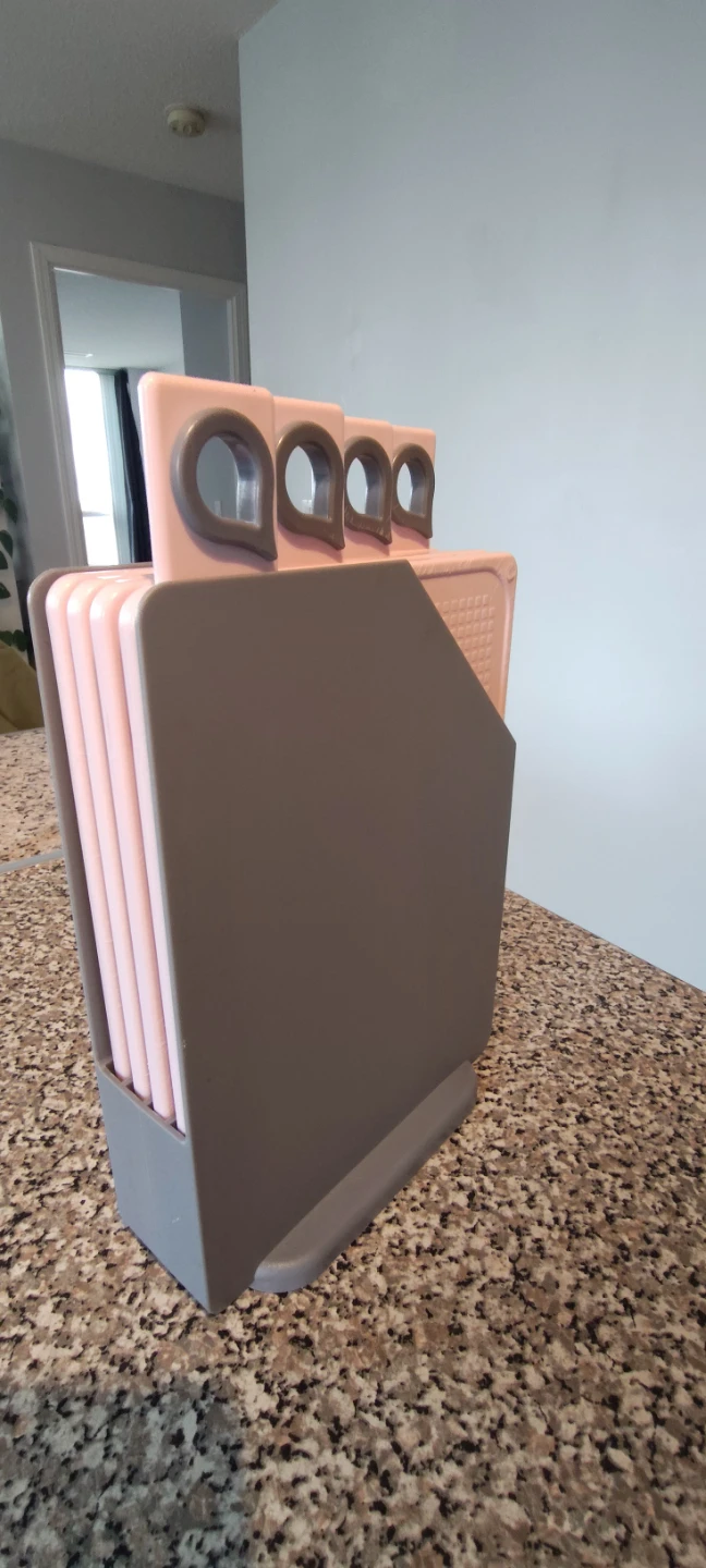 Set of 4 Plastic Cutting Boards with Holder - photo 3