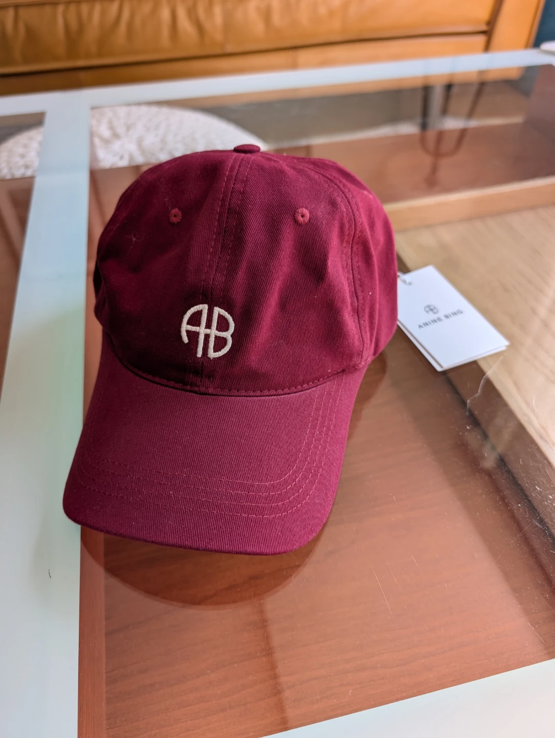 ANINE BING Jeremy Baseball Cap - Cabernet