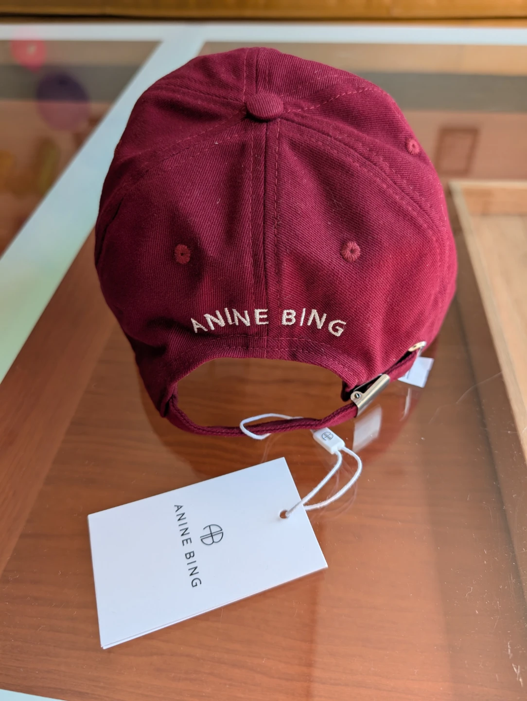 ANINE BING Jeremy Baseball Cap - Cabernet - photo 2
