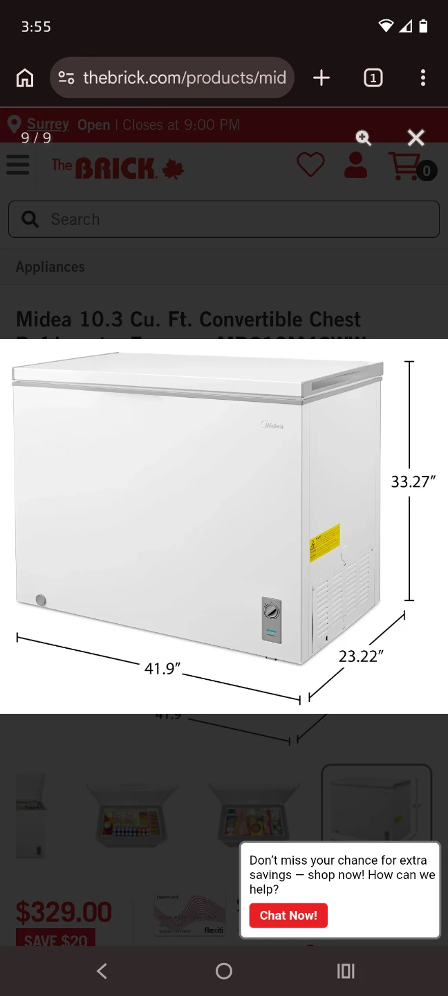 Midea 10.3 Cu. Ft. Convertible Chest Freezer - photo 2