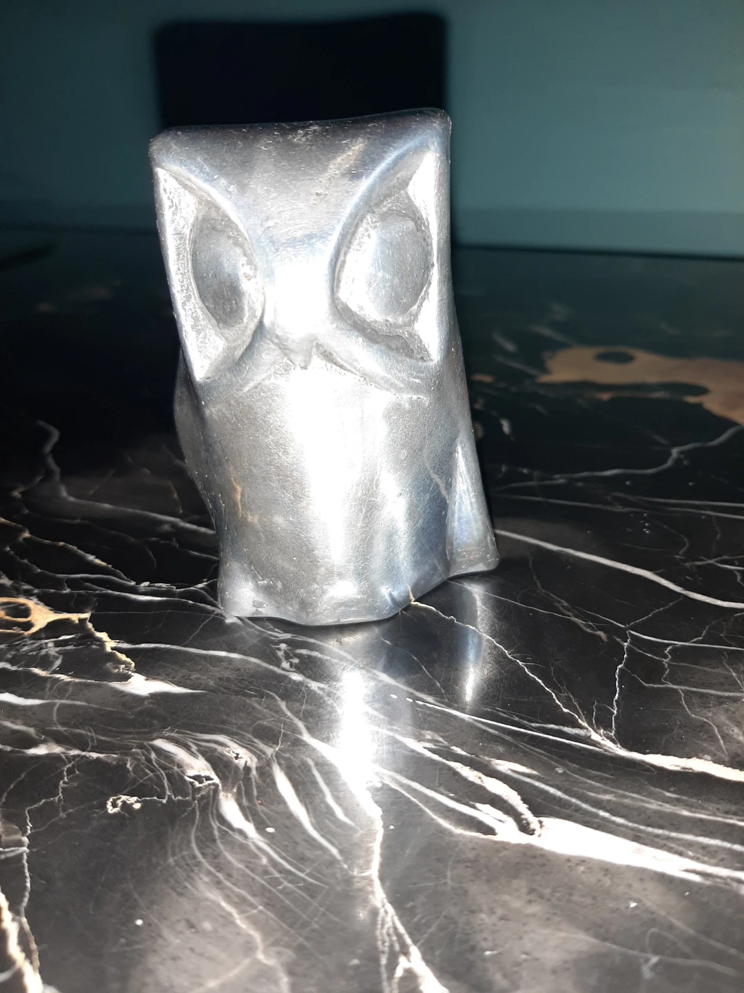 Pewter Owl Figurine plus 5 coasters