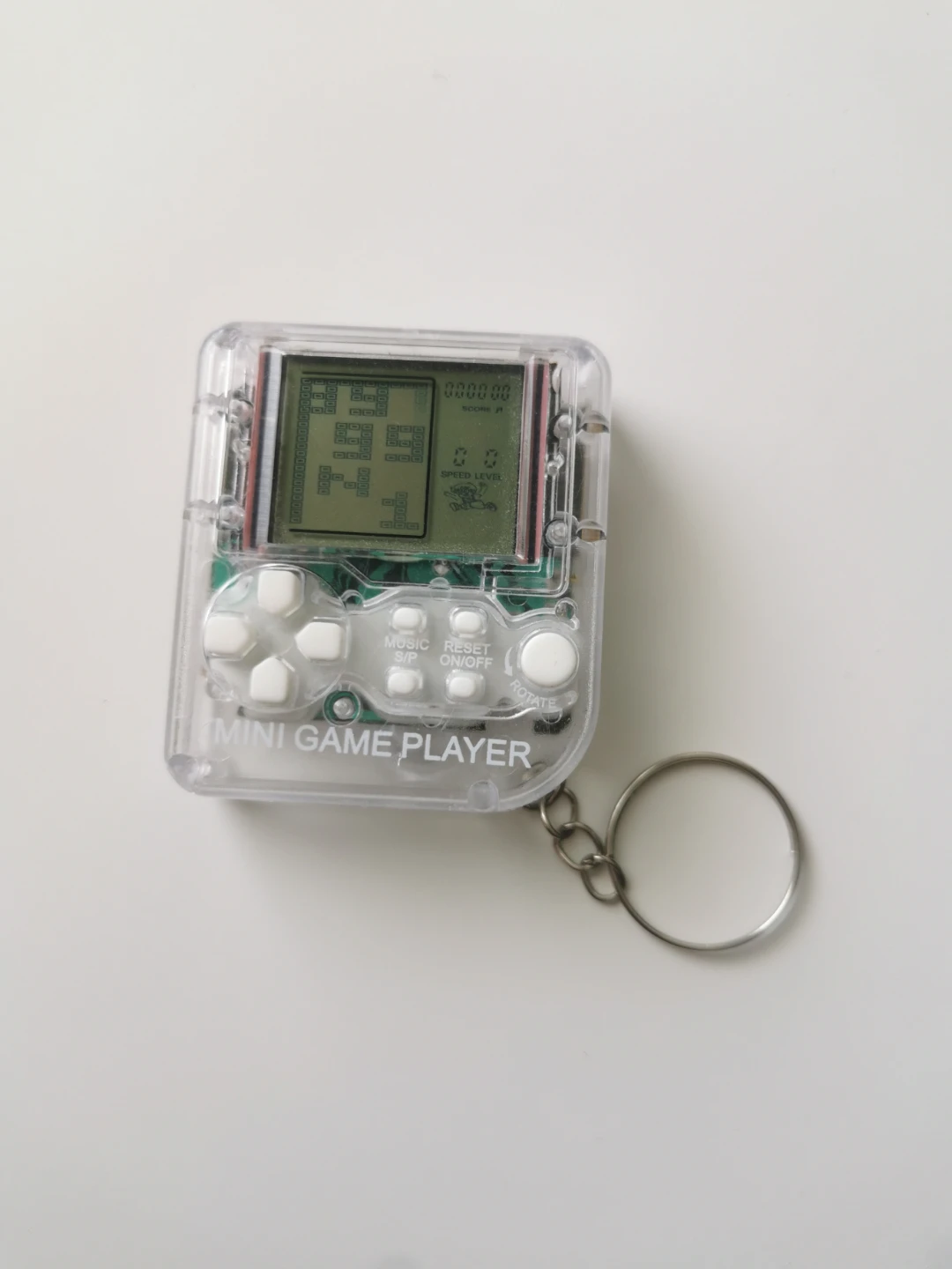 Clear Mini Game Player Keychain