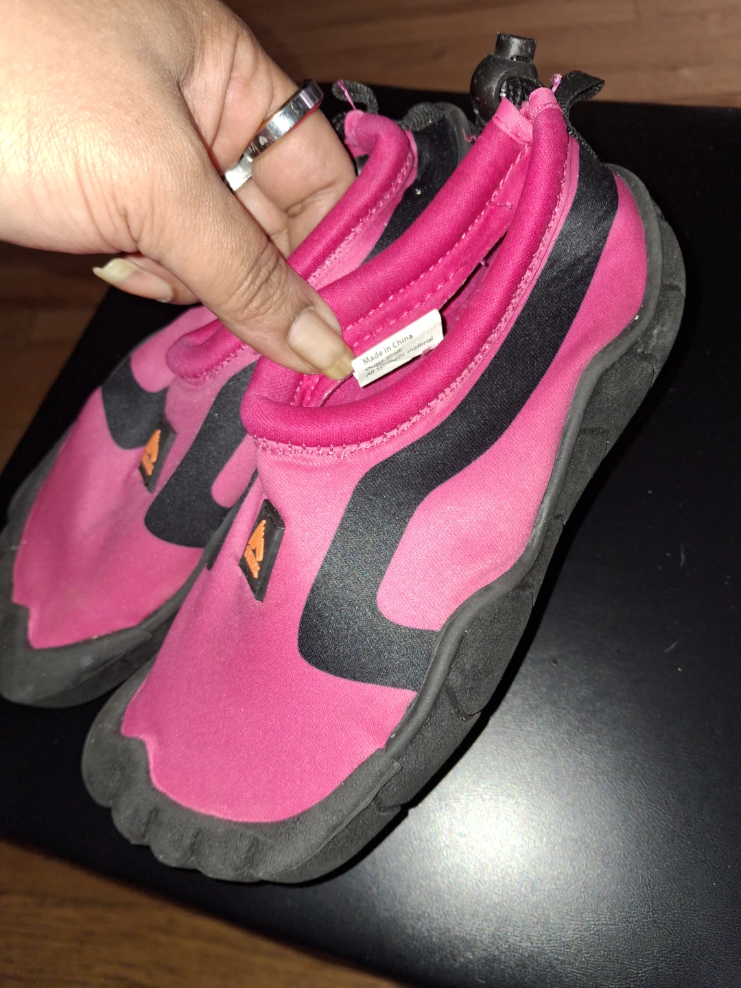 Aqua Shoes Water Shoes Pink Black Size Medium - photo 3