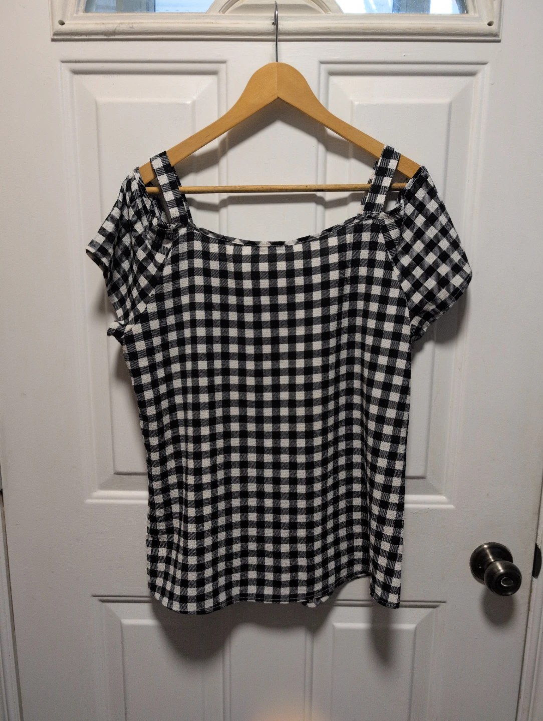 Ricki's Black and White Gingham Top - Size 10 - photo 3