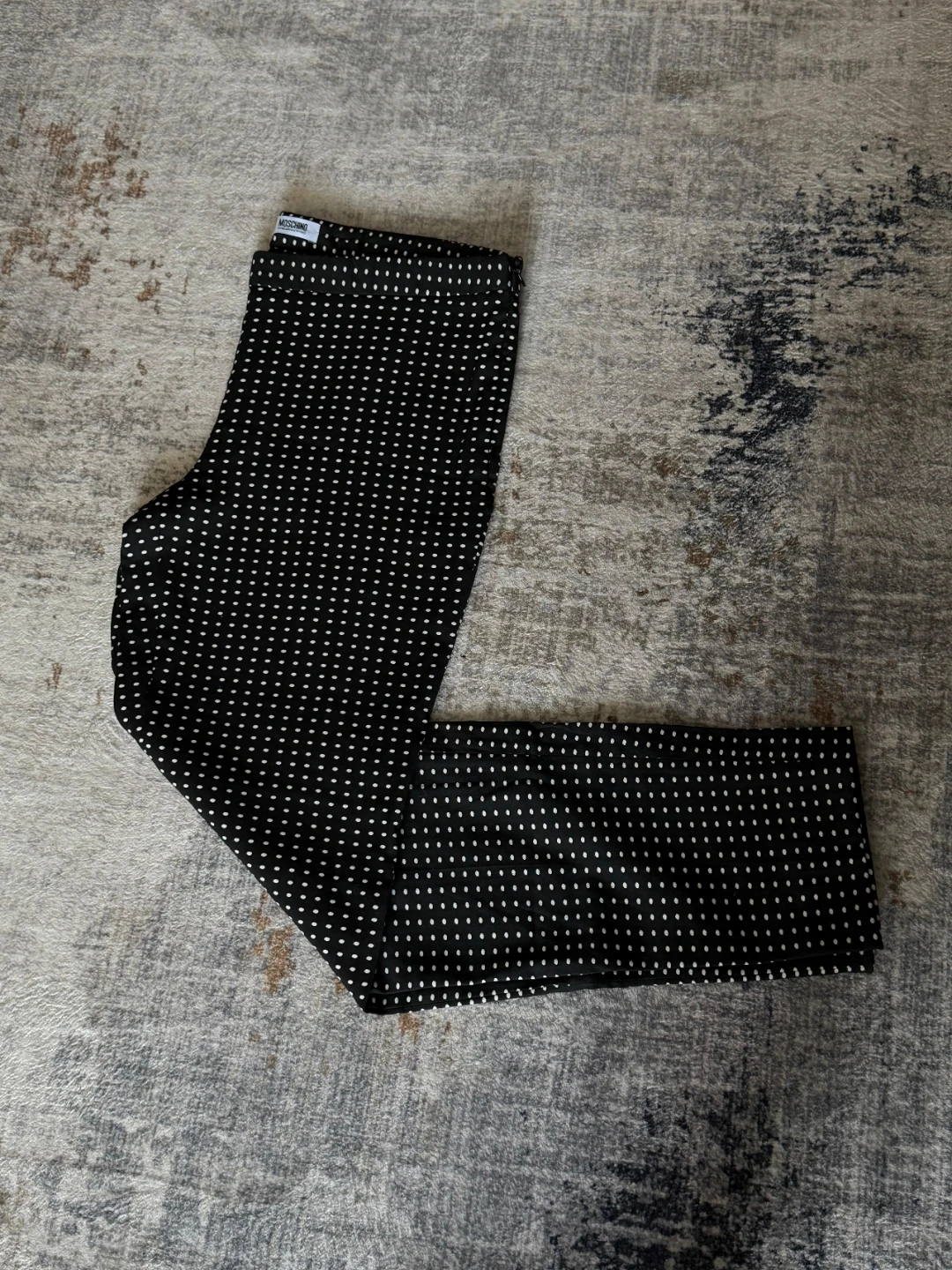 Moschino Black White Polka Dot Trousers