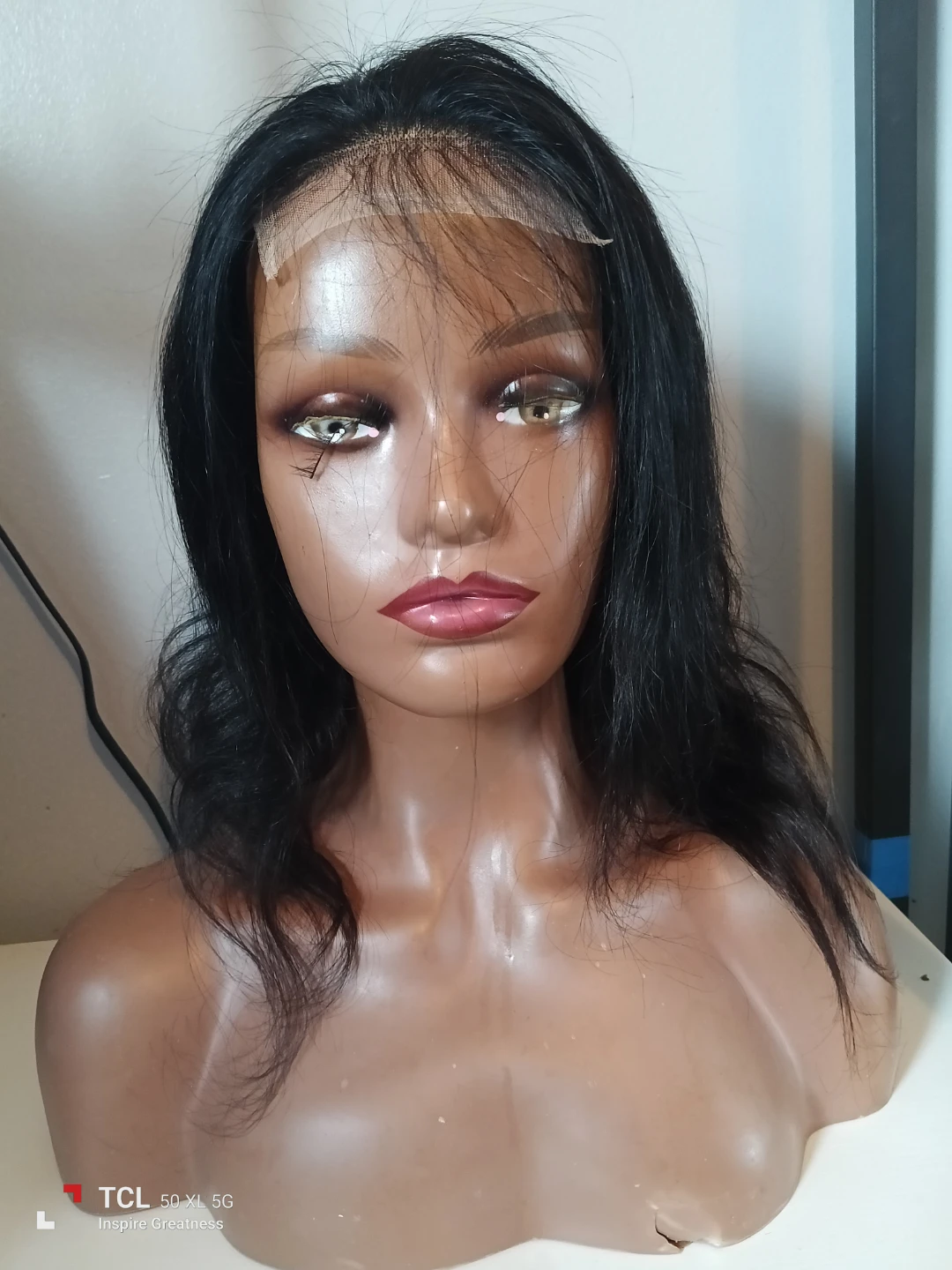 New!!! Human hair 18" Body Wave Lace Front Wig