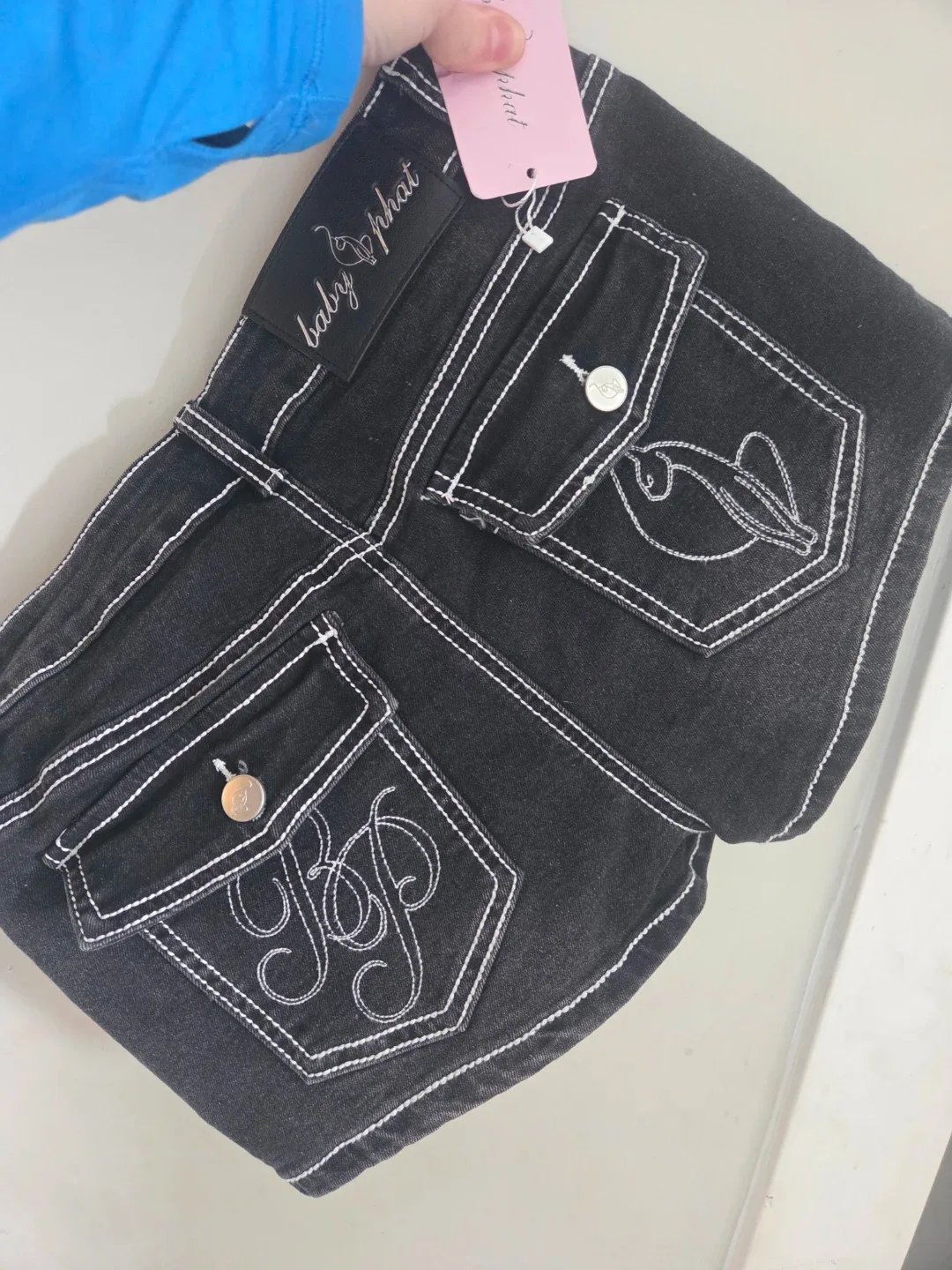 Baby Phat Black Denim Shorts