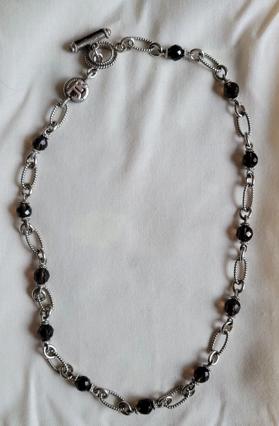 Judith Ripka Sterling Silver Chain Toggle Necklace