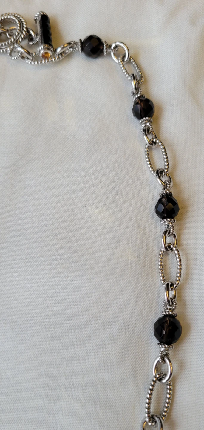Judith Ripka Sterling Silver Chain Toggle Necklace - photo 3
