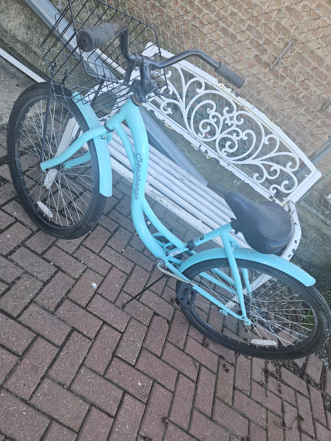Light Blue "Seachange" Cruiser Bike with Basket