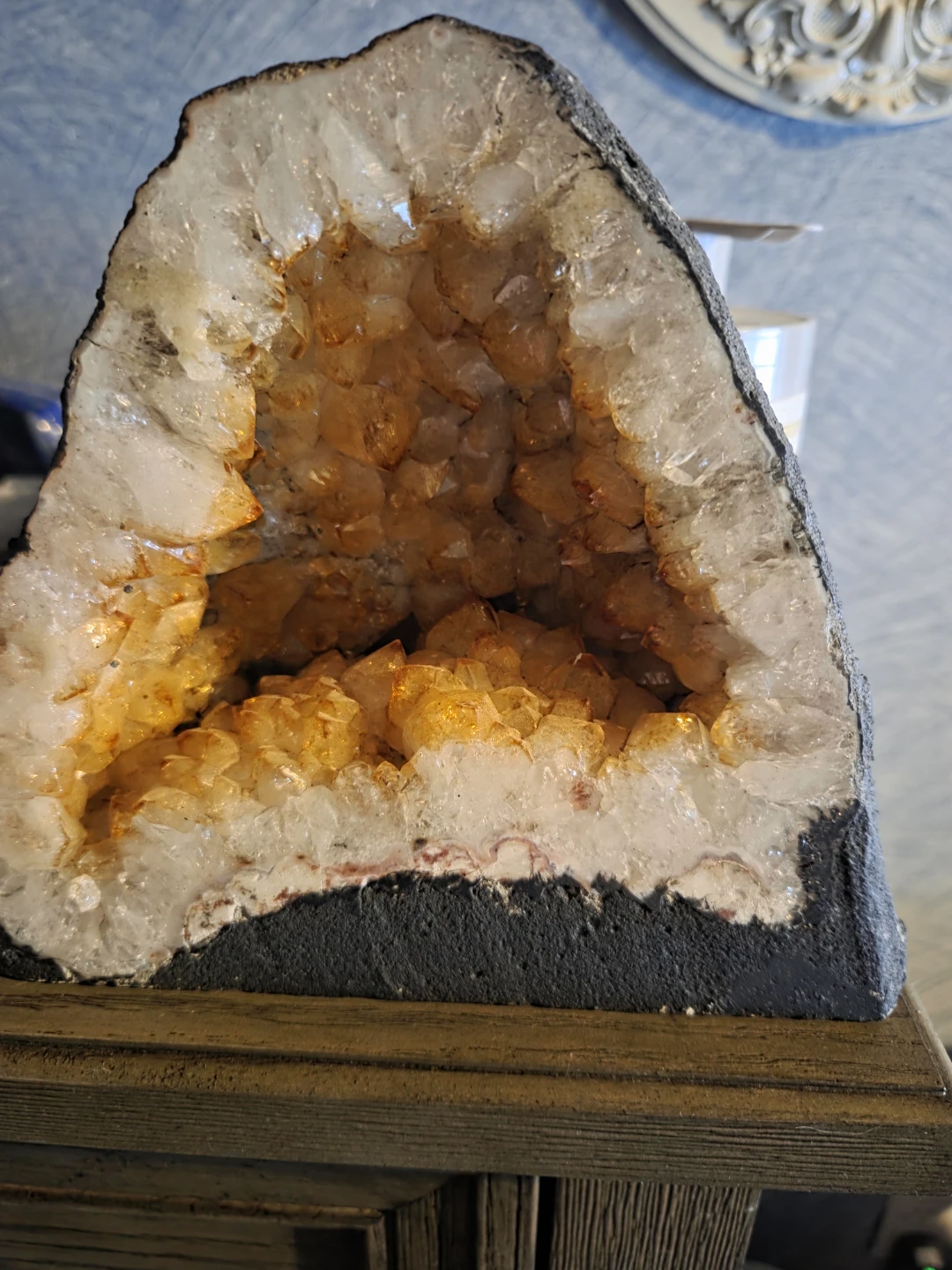 Large Citrine Geode Crystal Cluster - photo 2
