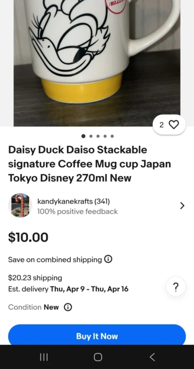 Japan Donald and Daisy Duck Mugs Set BN - photo 5
