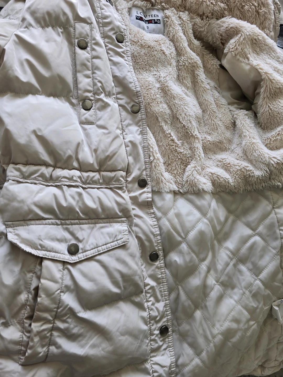 LCW Teen Cream Puffer Parka Coat - photo 2