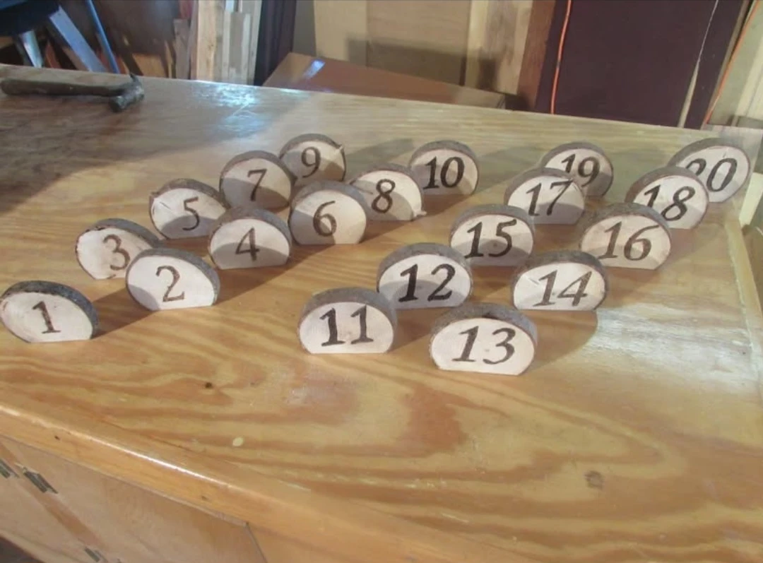 Wooden Table Numbers & place Card Holders
