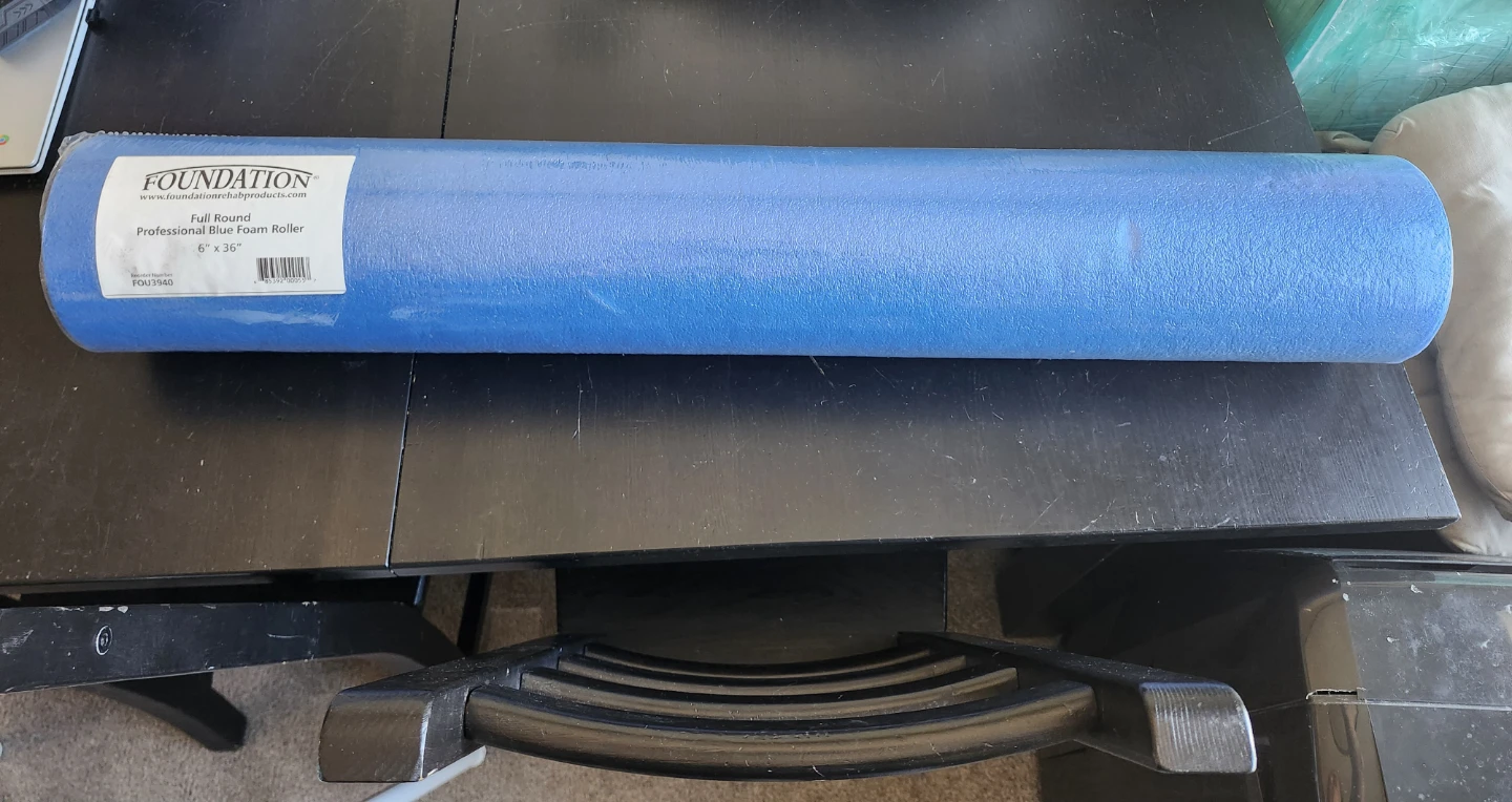 FOUNDATION Professional Blue Foam Roller 6" x 36"
