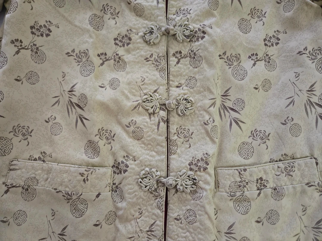 Vintage Reversible Chinese Brocade Jacket with Mandarin Collar - photo 4