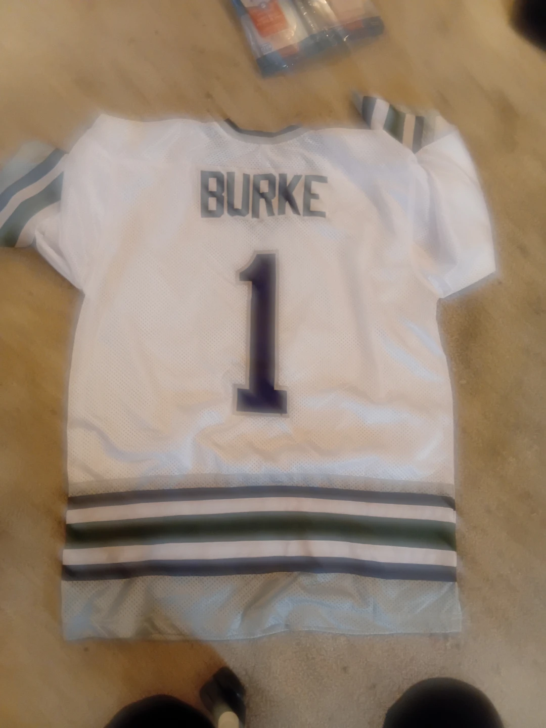 White Hockey Jersey #1 "BURKE" - photo 2
