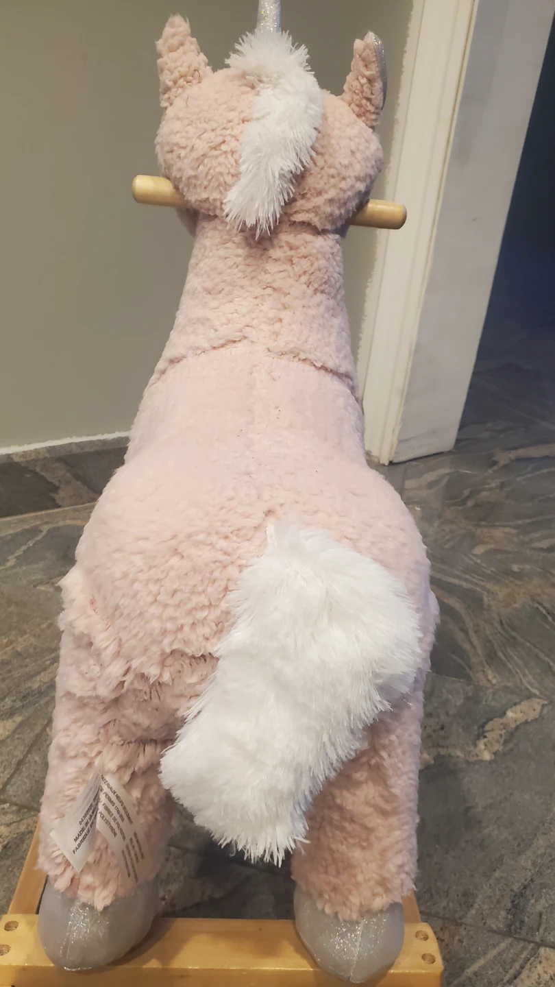 Pink Plush Unicorn Rocking Horse Toy - photo 5