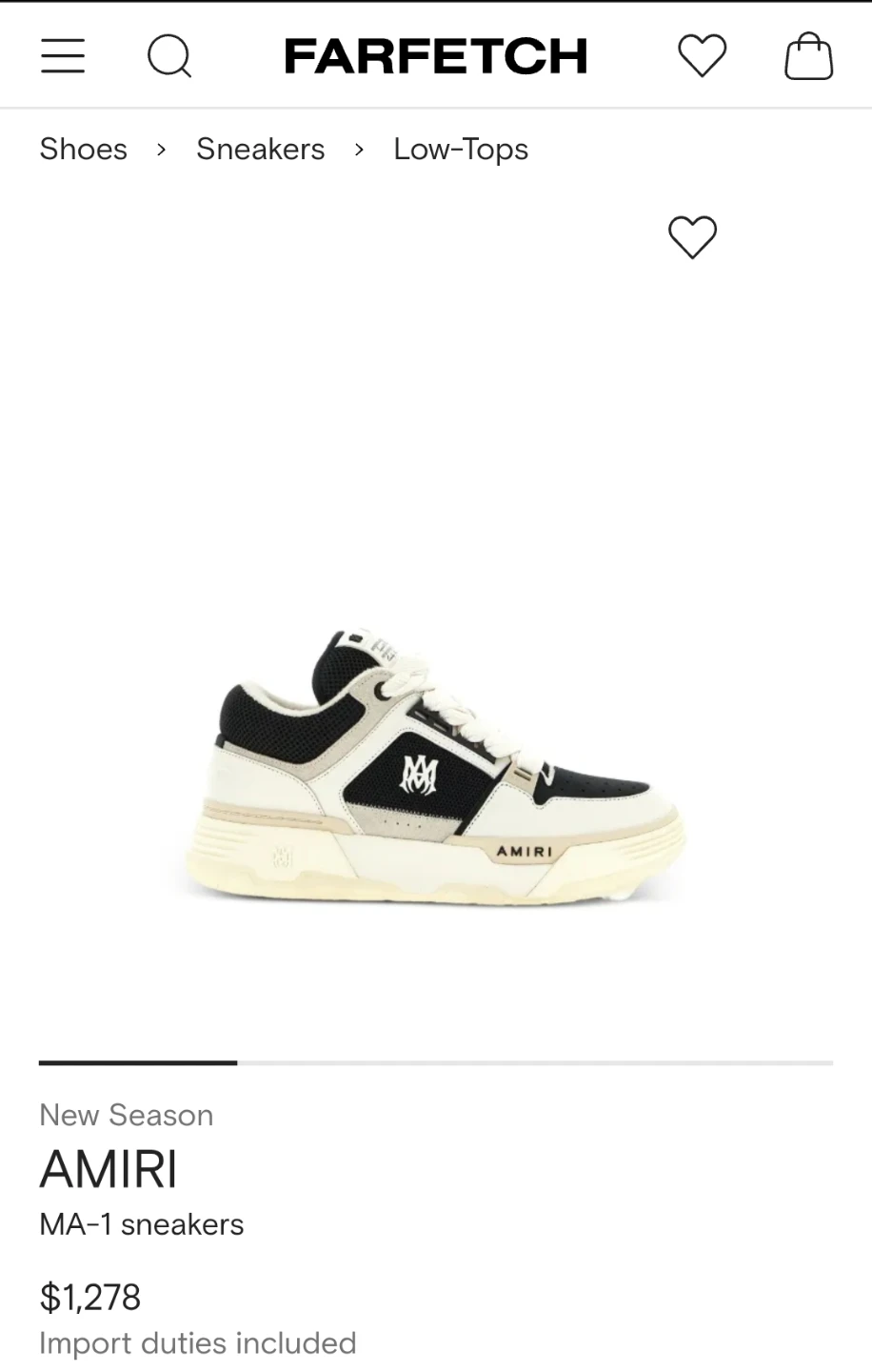 AMIRI MA-1 Sneakers - Black/White - photo 5