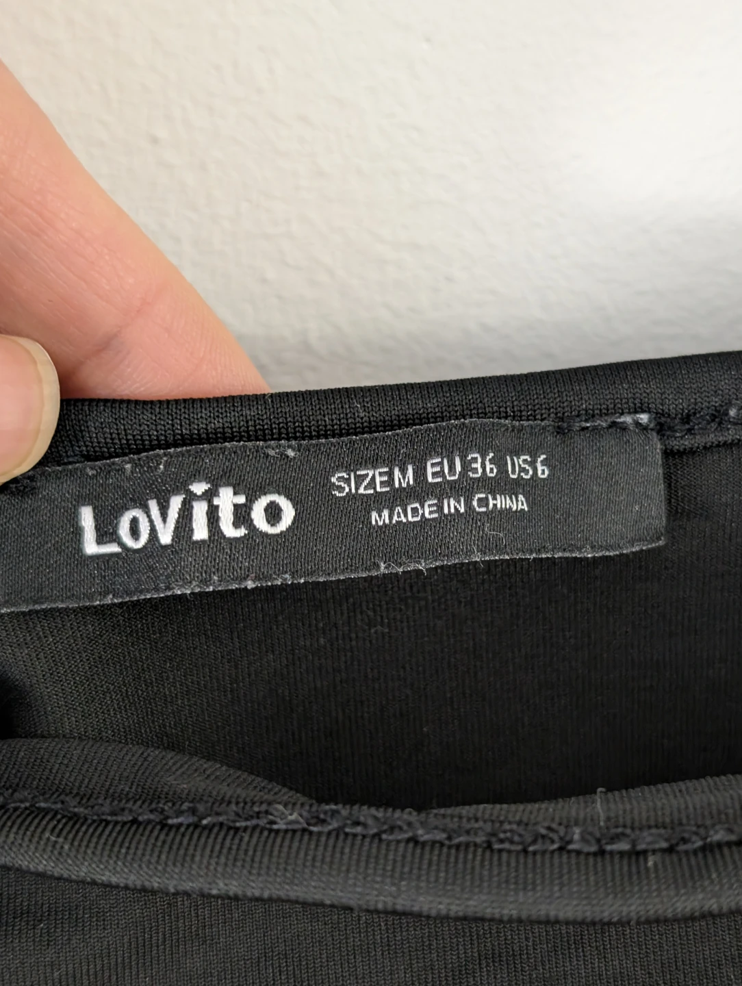 Lovito Women's Top Black Tie Shoulder Crop Top Sexy Top Size M - photo 2