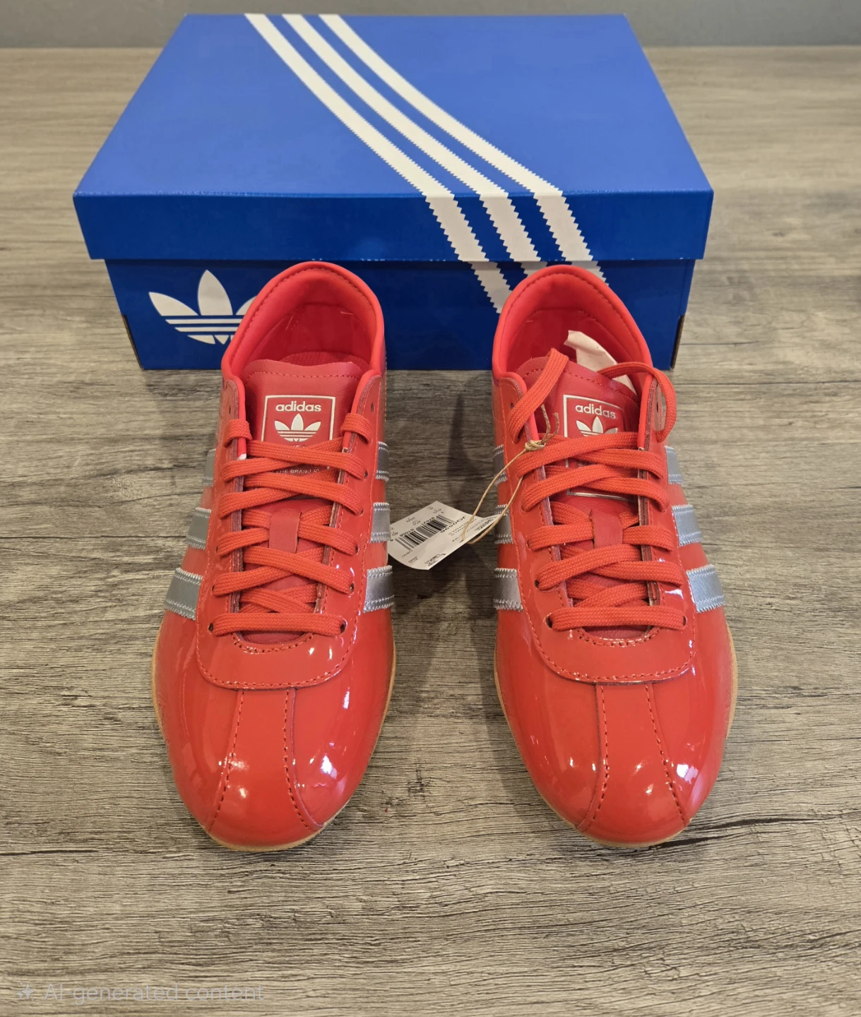 Adidas Red & Silver Tokyo Sneakers with Box