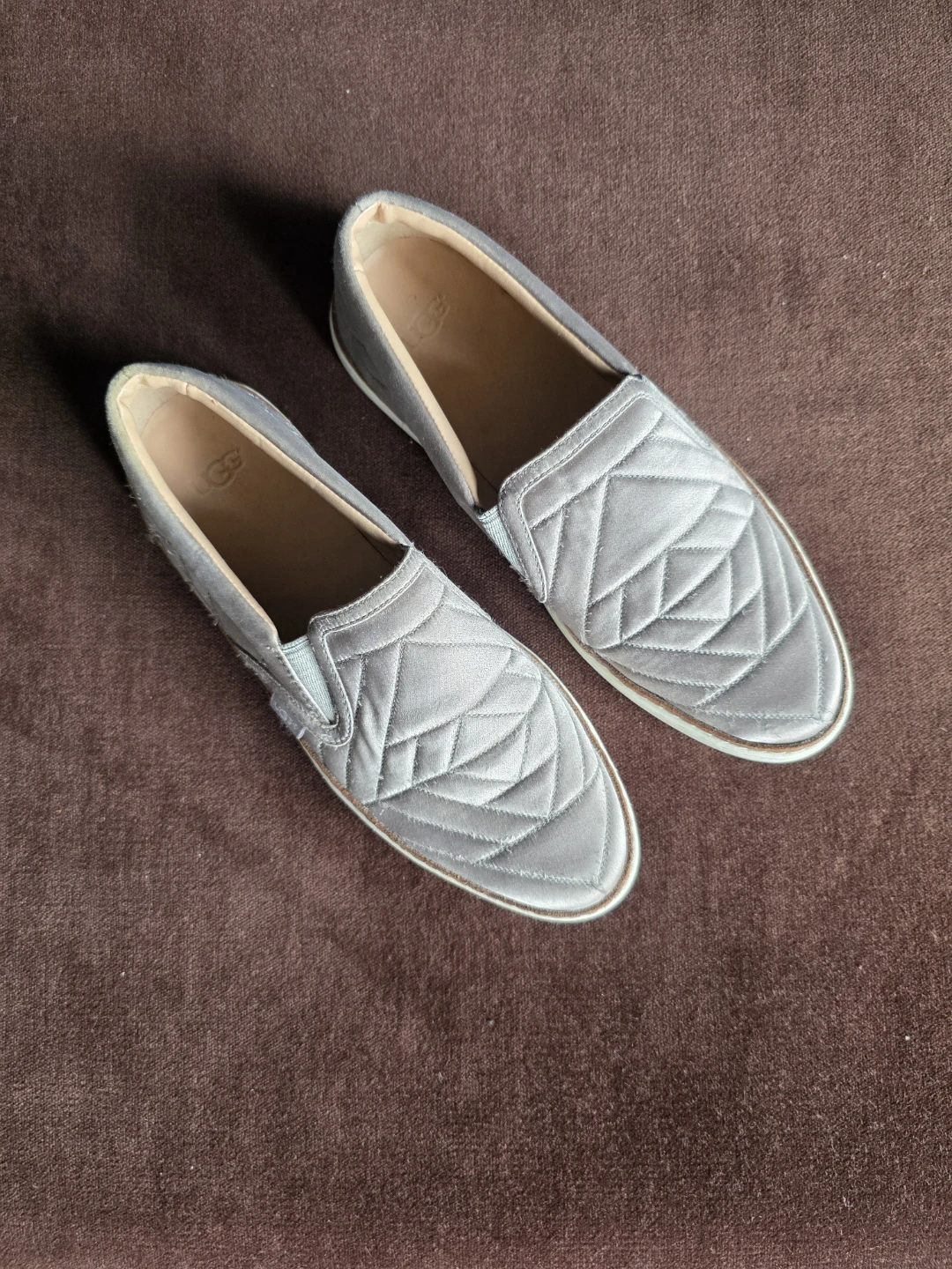 UGG Grey Quilted Slip-On Sneakers - photo 3