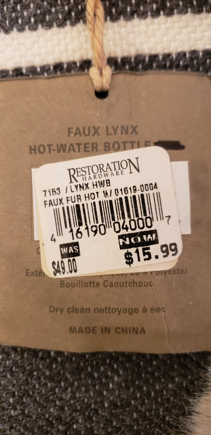 Restoration Hardware Luxe Faux Lynx Hot-Water-Bottle Covers - photo 5