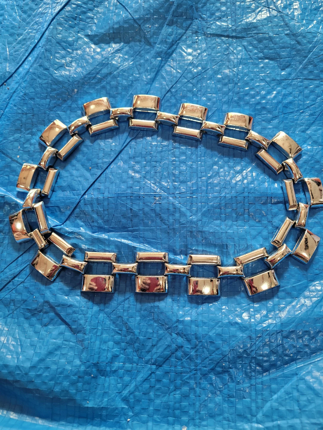 Silver Tone Chunky Chain Necklace