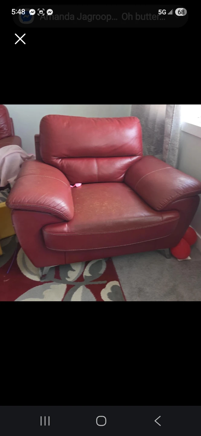 Red Leather Armchair