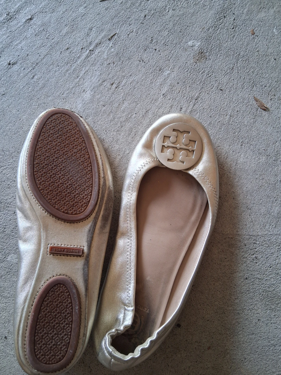 Tory Burch Women's Gold Ballet Flats