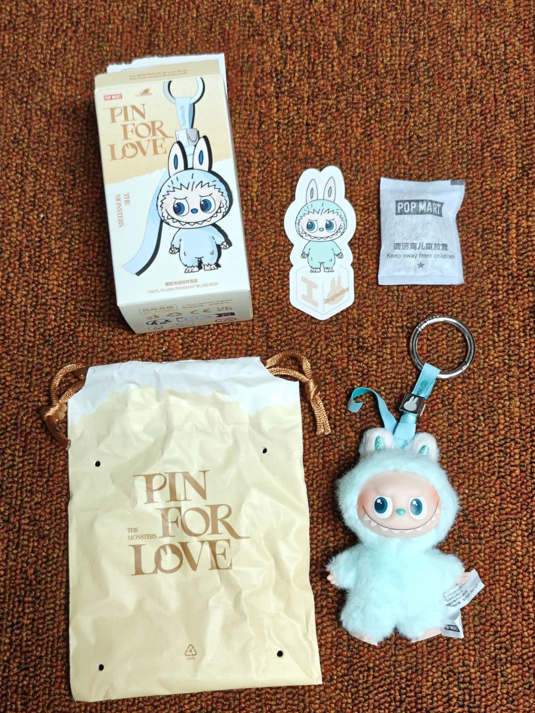 Popmart Pin For Love Labubu - "I"