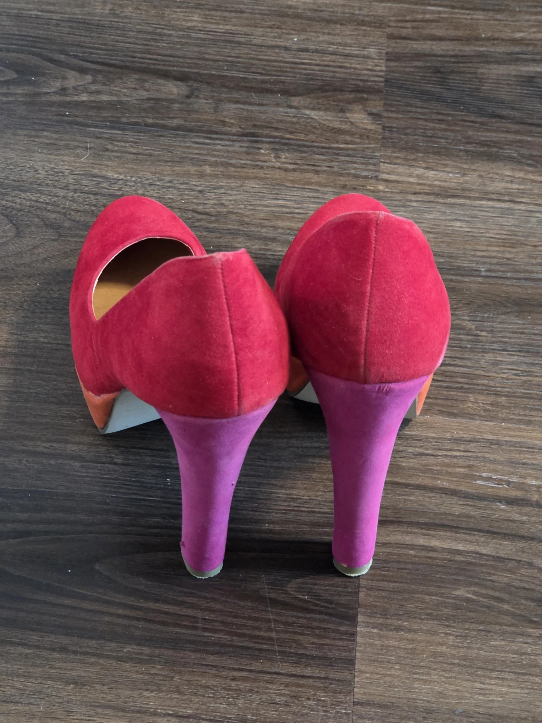 Madden Girl Red Suede Platform Heels - photo 2