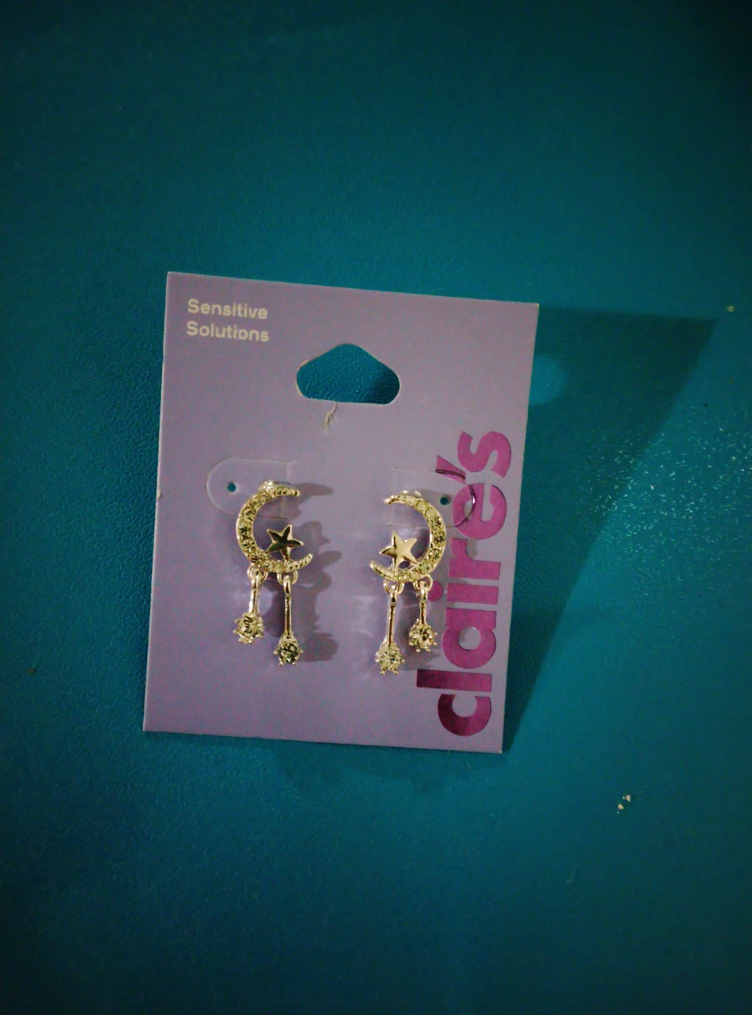 Claire's Moon and Star Dangle Earrings 🌱