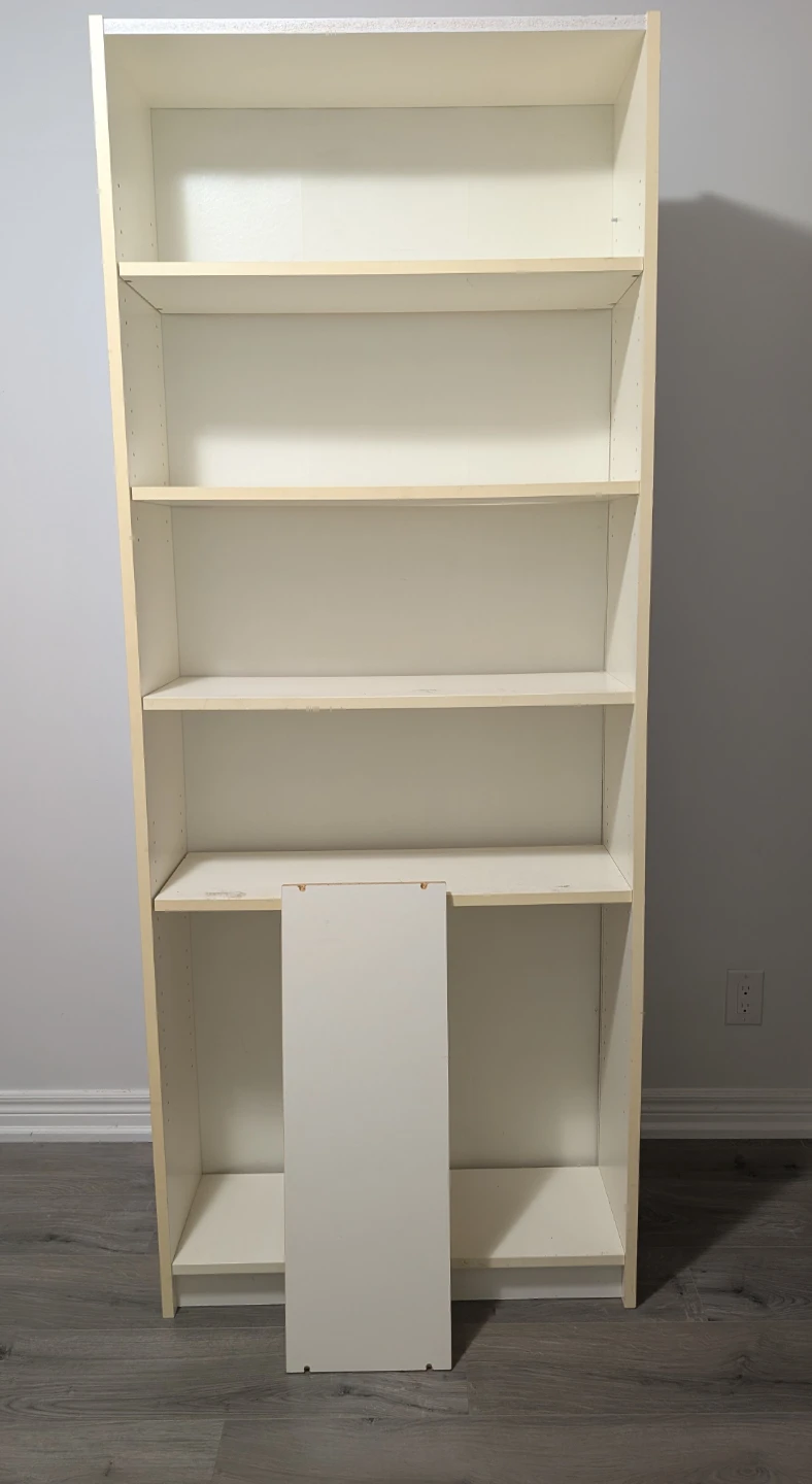 White 5-Shelf Bookshelf - photo 3