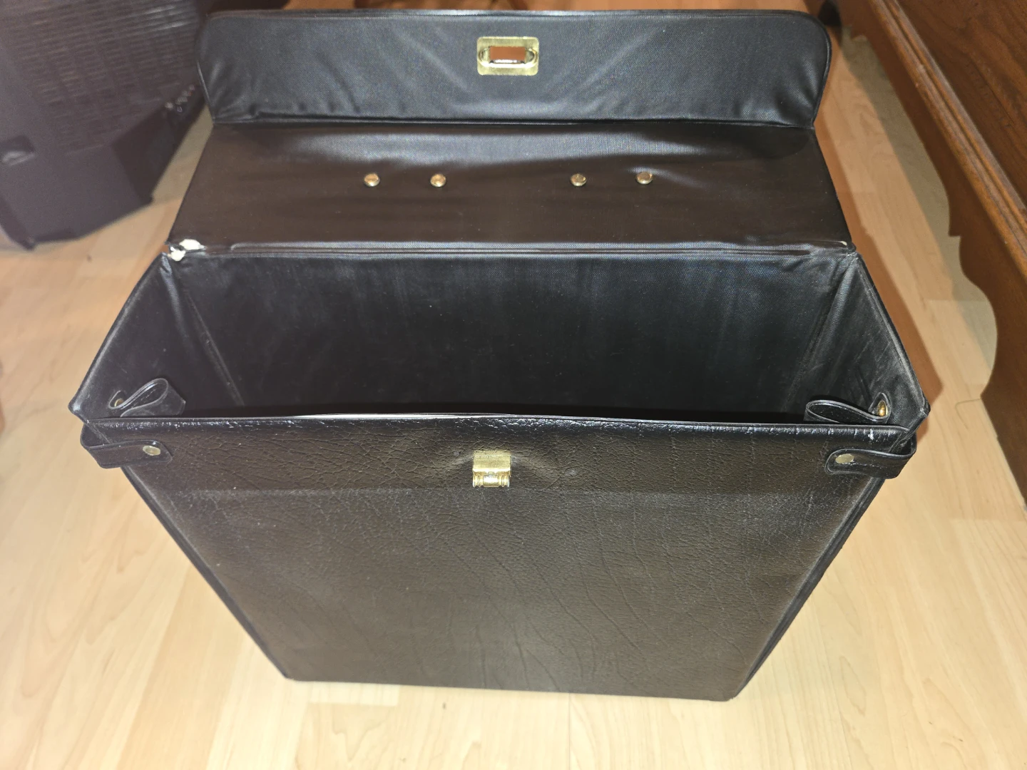 Vintage phonograph record case.
