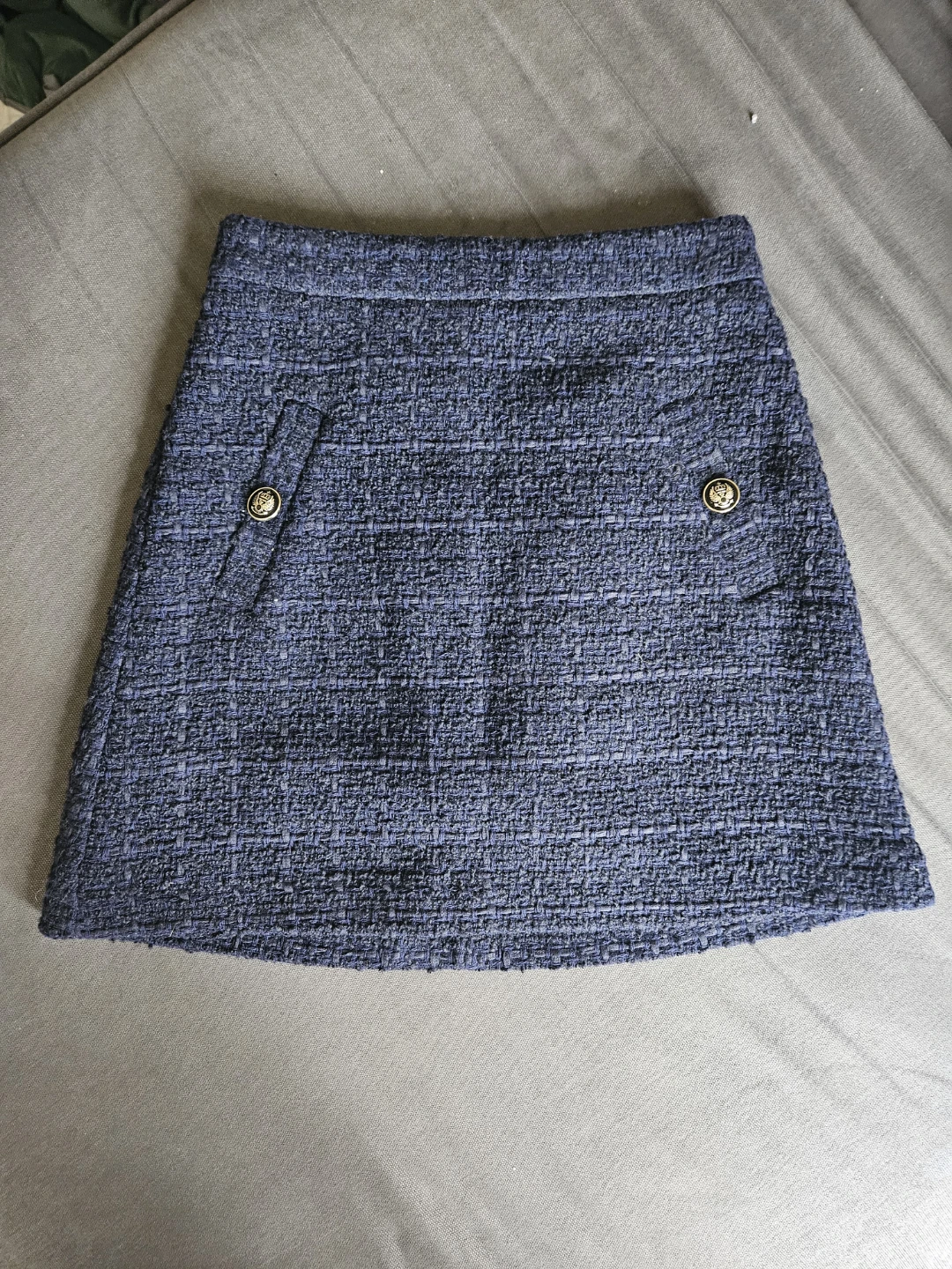 Primark Navy Tweed A-Line Skirt Size US 0
