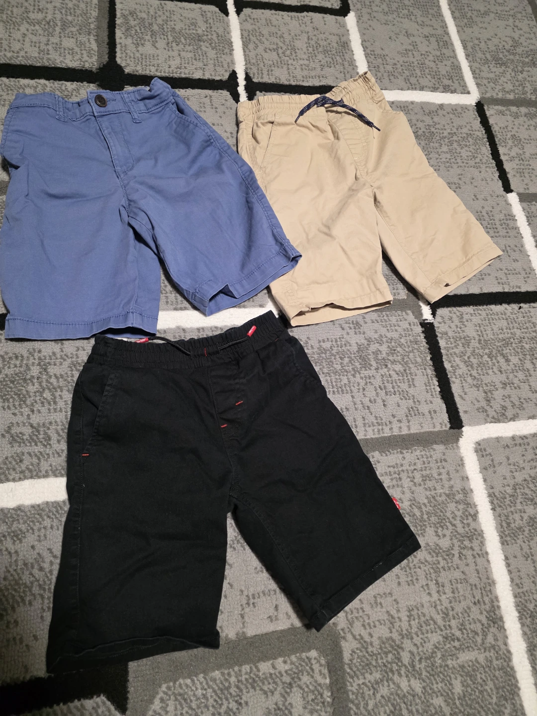 Boys Shorts Bundle (Blue, Khaki, Black)