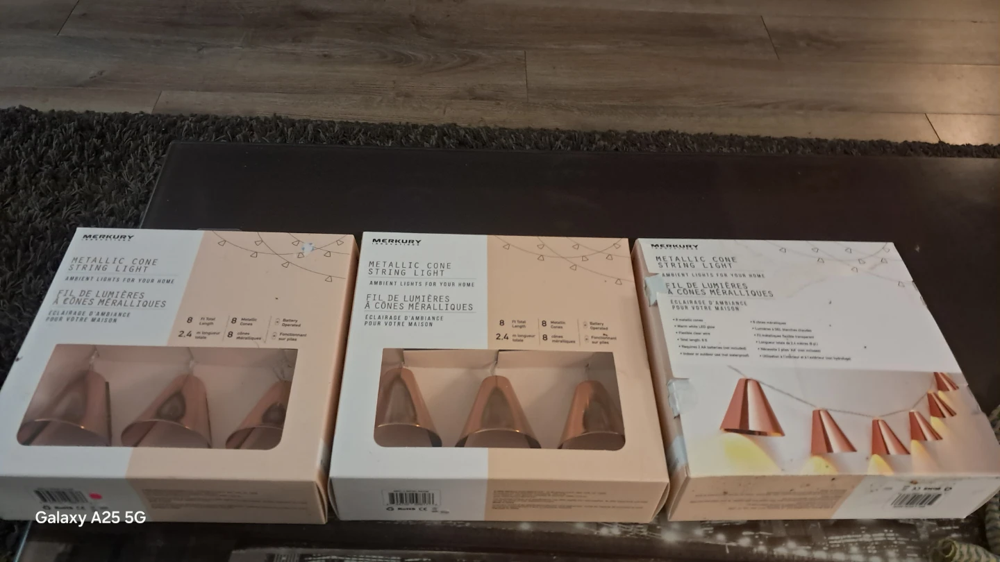 Merkury Innovations Metallic Cone String Lights - Copper - photo 5