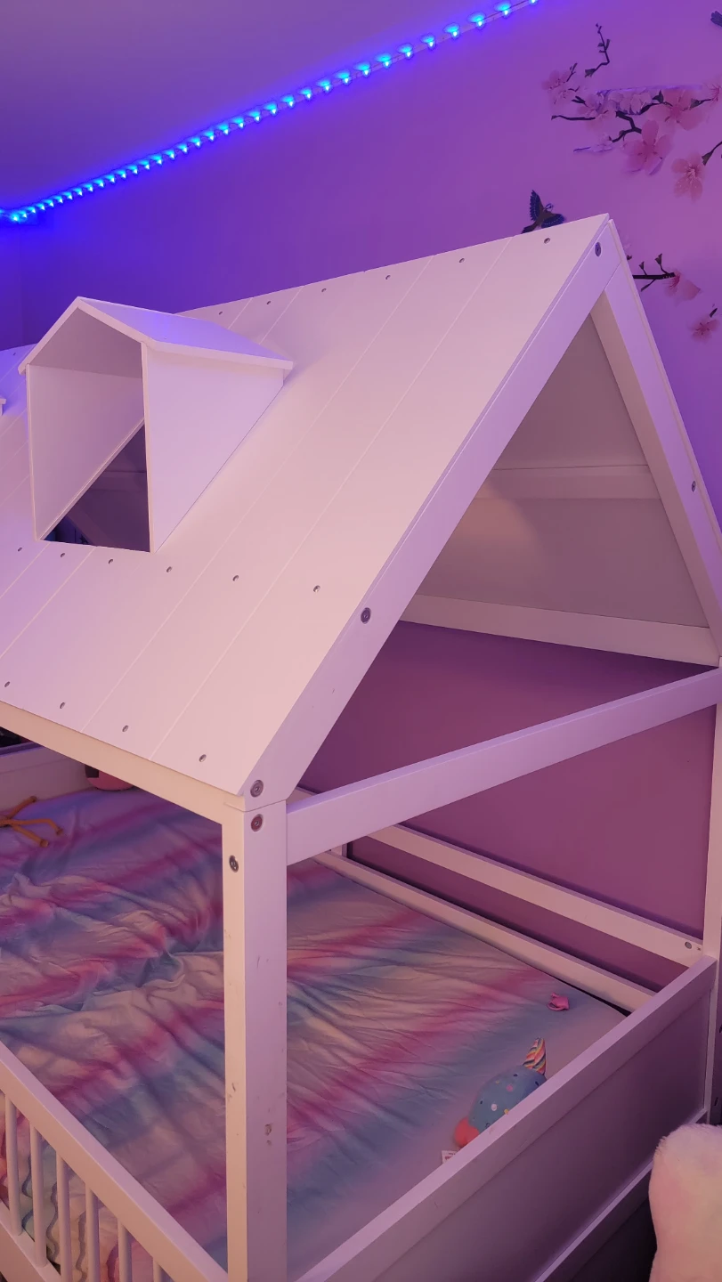 Kids House twin Bed Frame with Storage Drawers and mattress - photo 5