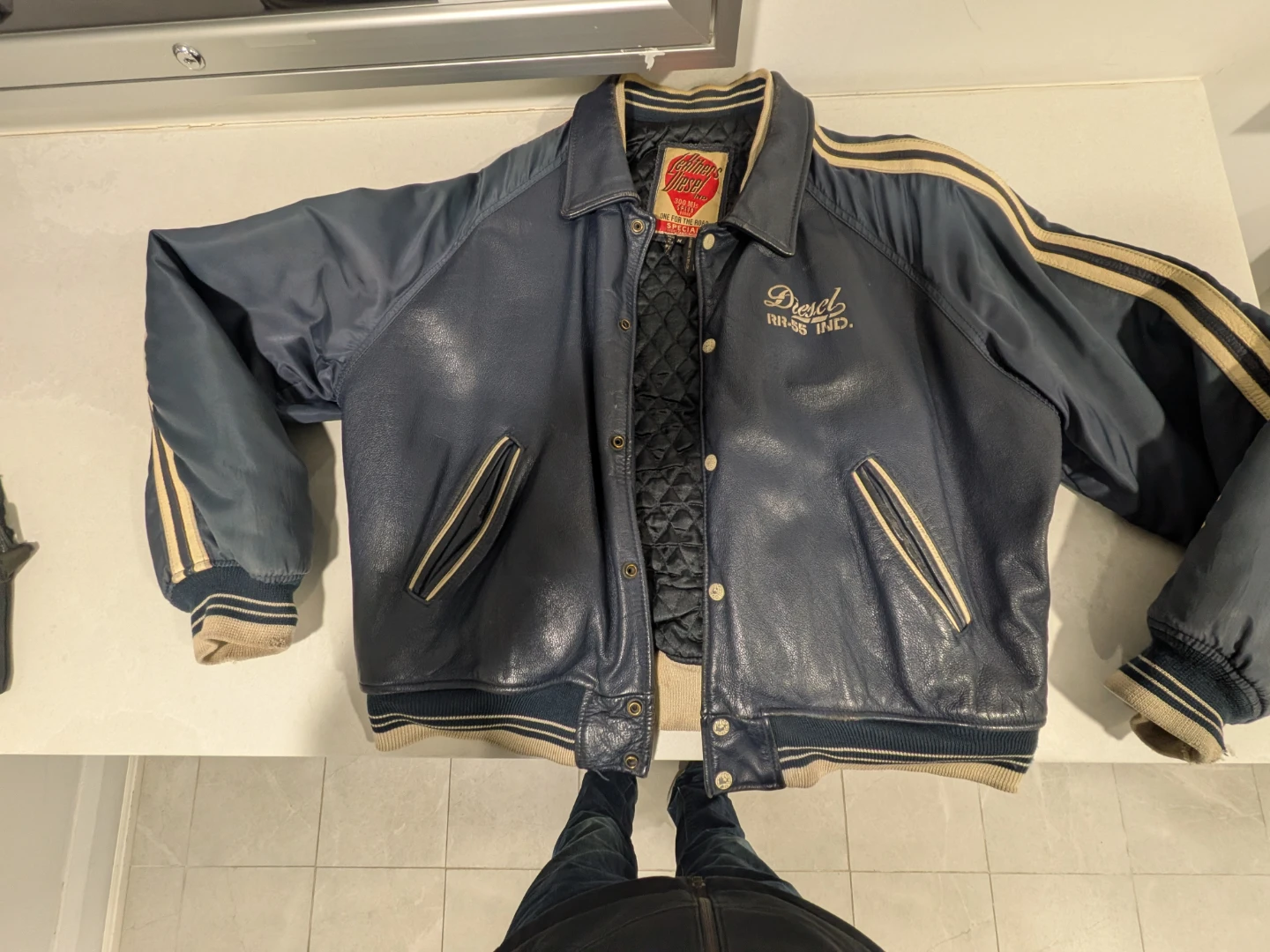 Vintage Diesel Leather Jacket rnens medium