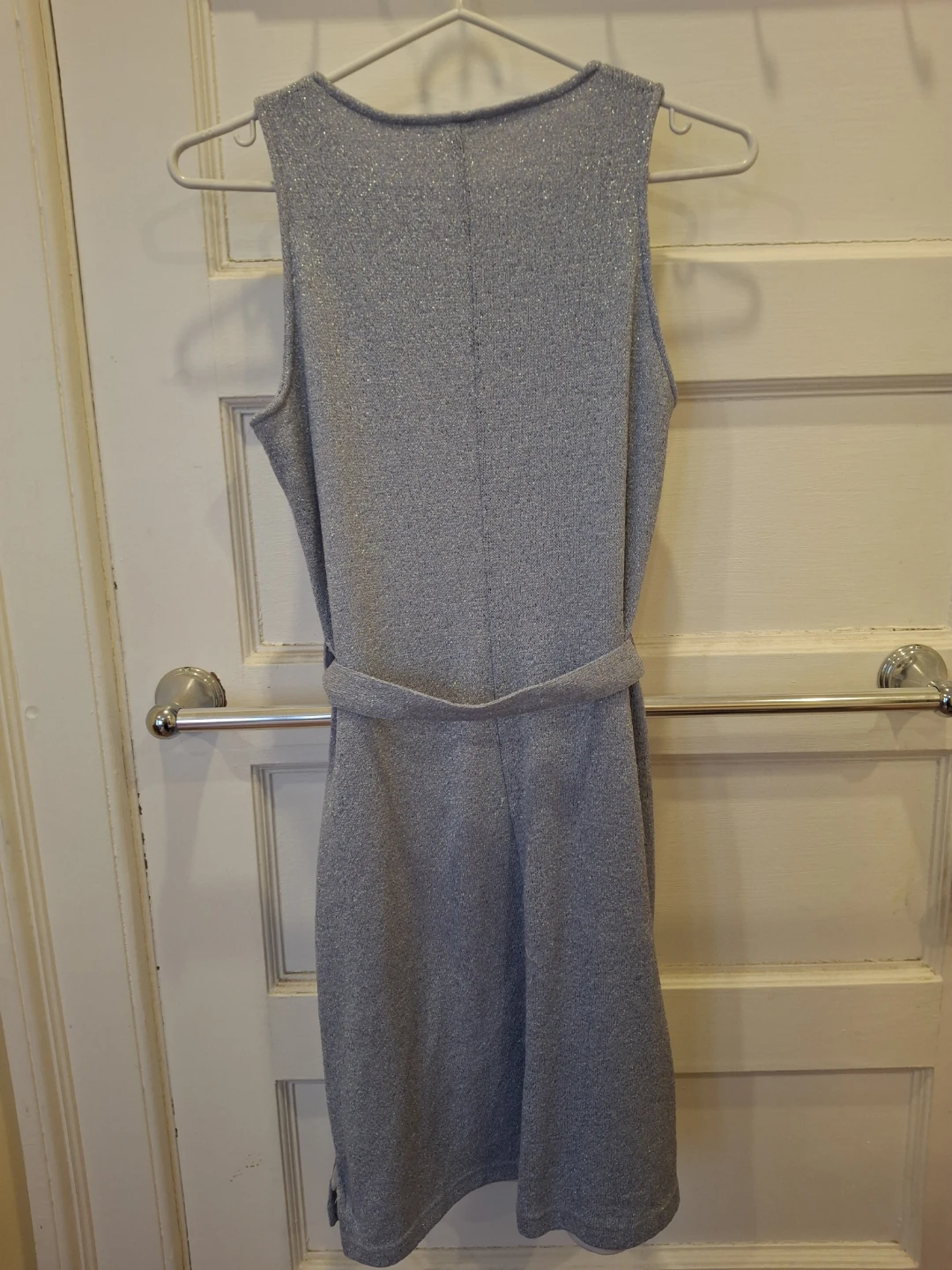 Retro 60s/70s style Silver Sparkle Sheath Size L - photo 2