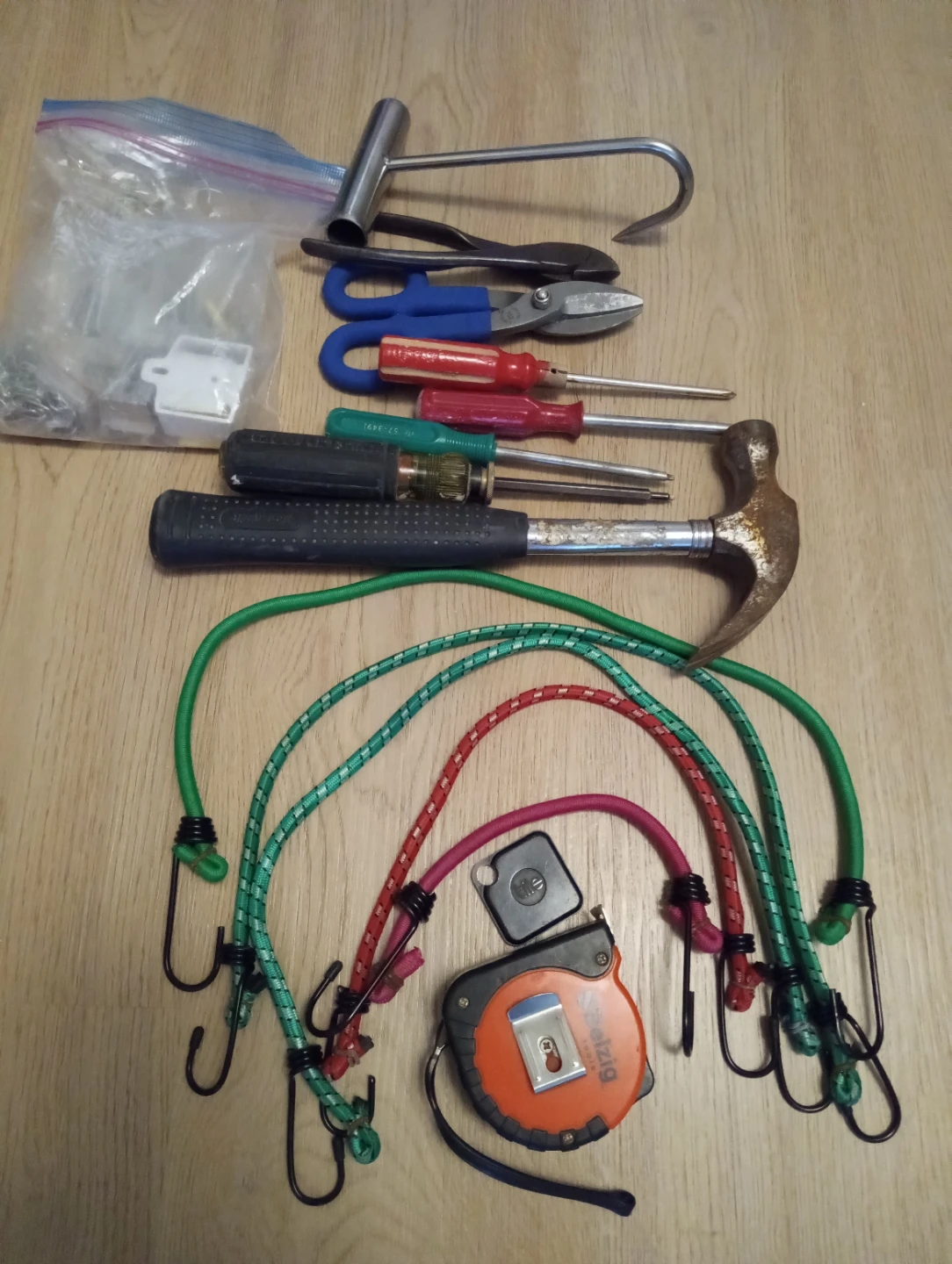 Assorted tools and bungee cords for moving $20