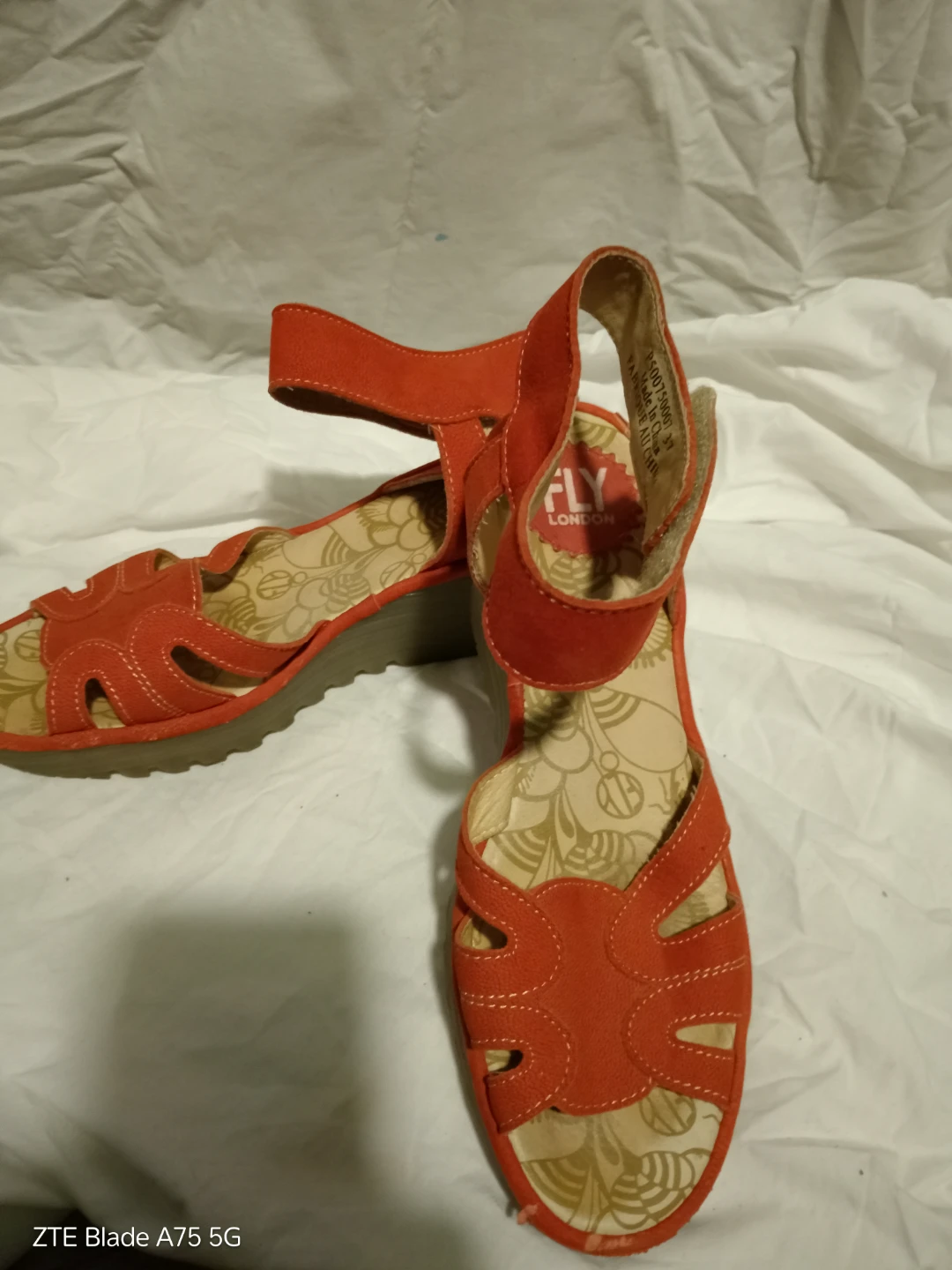 Fly London Red Wedge Sandals Size 37 - photo 2