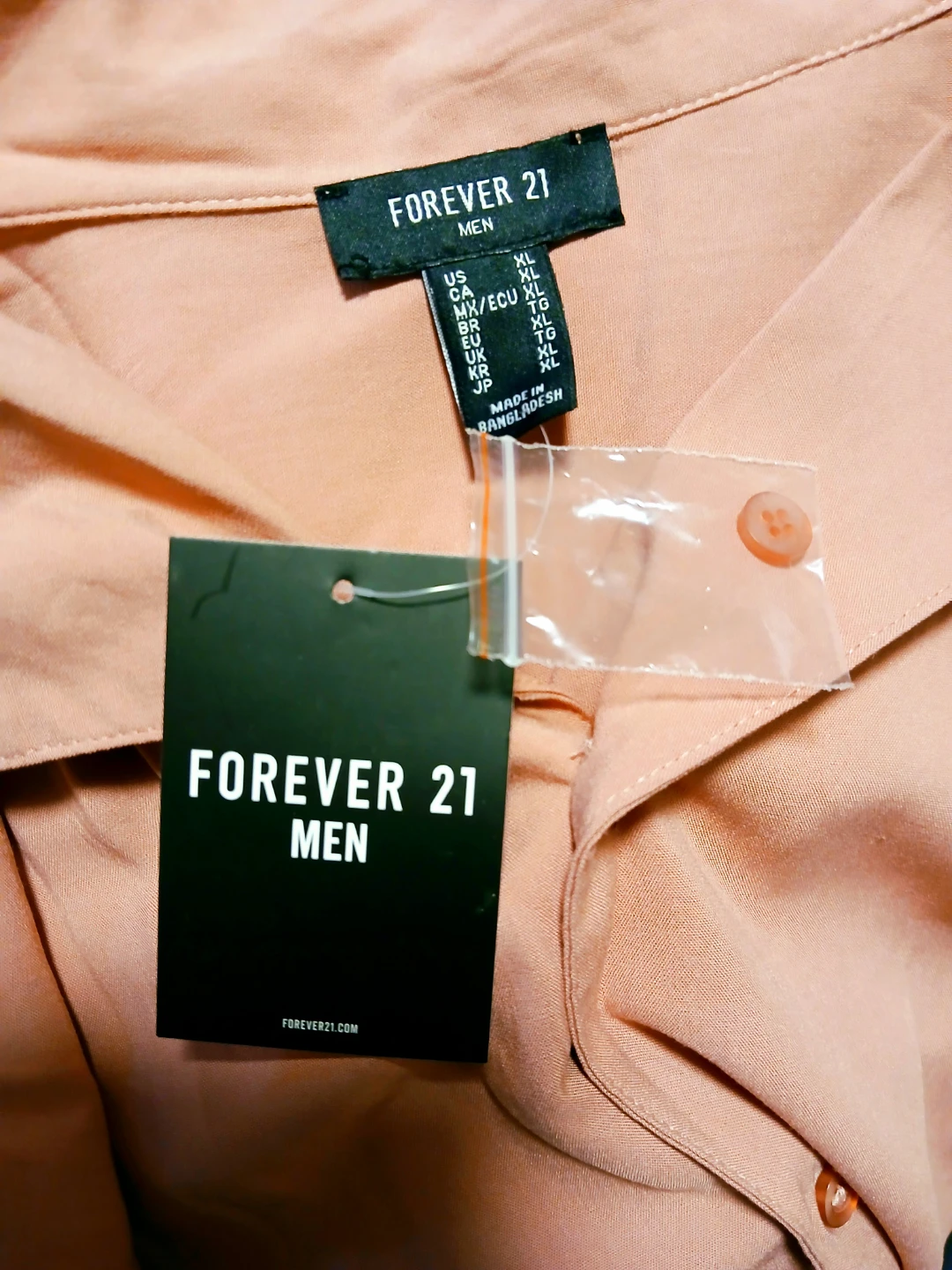 Men's XL New with Tags Forever 21 Short Sleeve Button-Up Shirt - photo 2