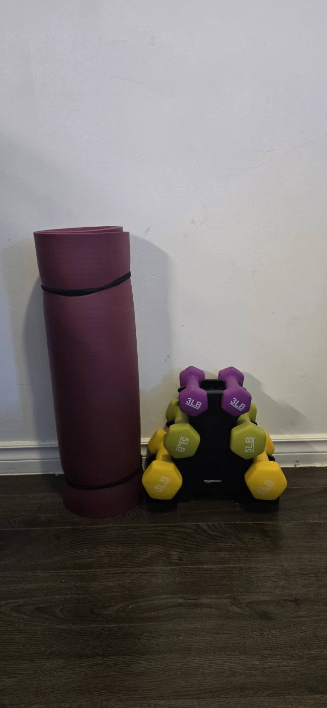 Dumbbell Set with Yoga Mat, Resistance Bands, and Ankle Weights
