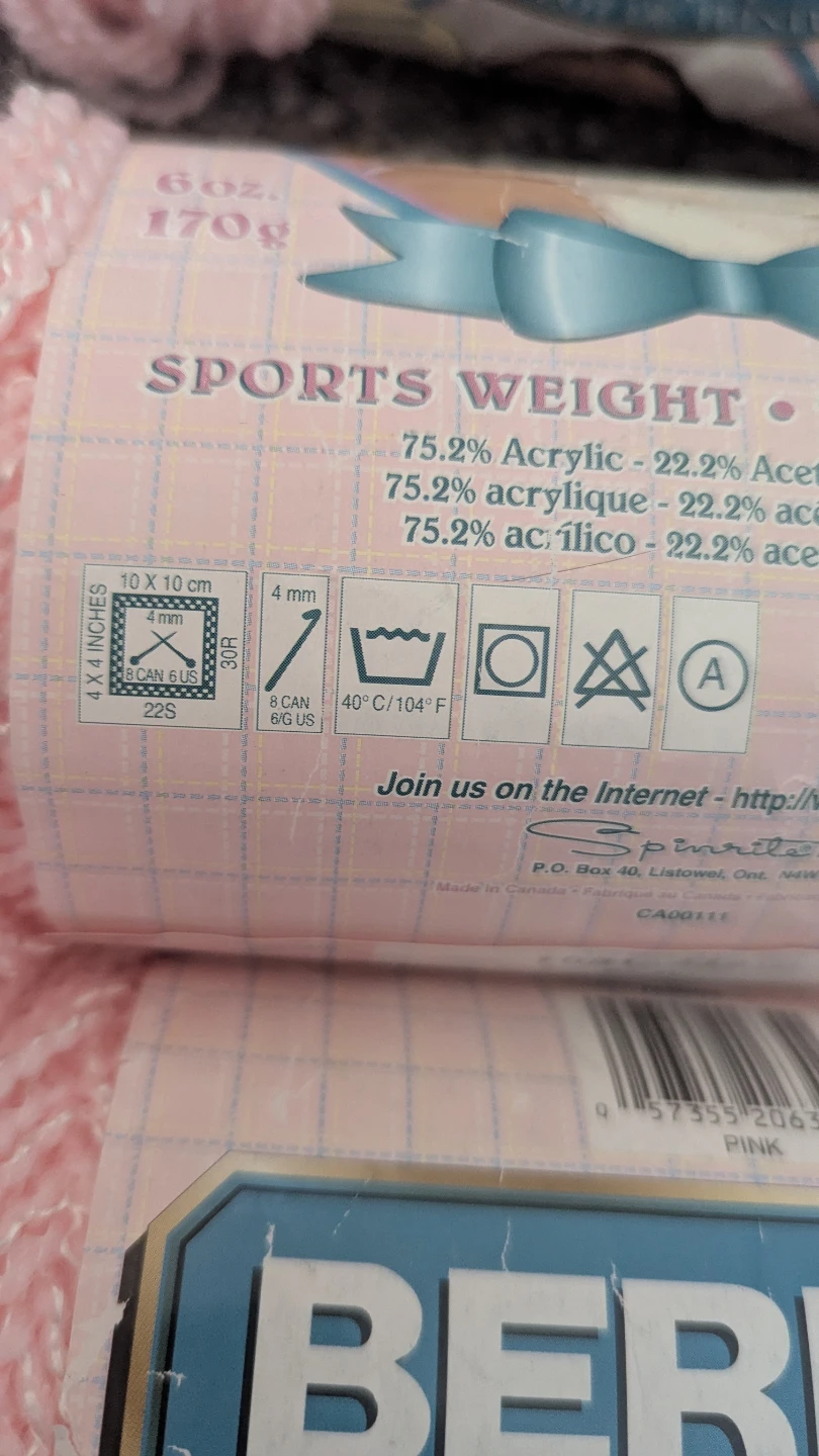 Bernat Coordinates Pink Sports Weight Yarn - photo 3