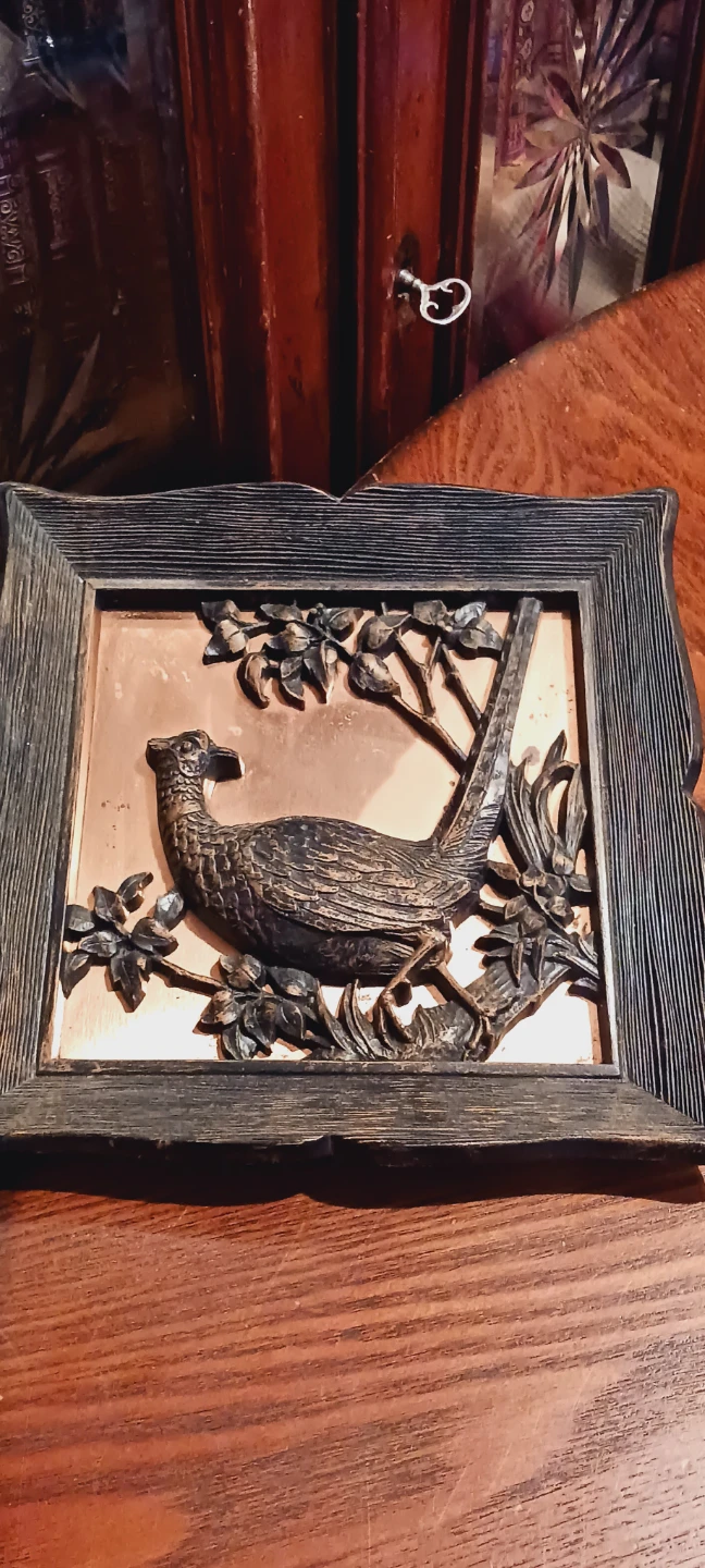 Beautiful Framed Copper Phasent Bird 3D Wall Decor - photo 2
